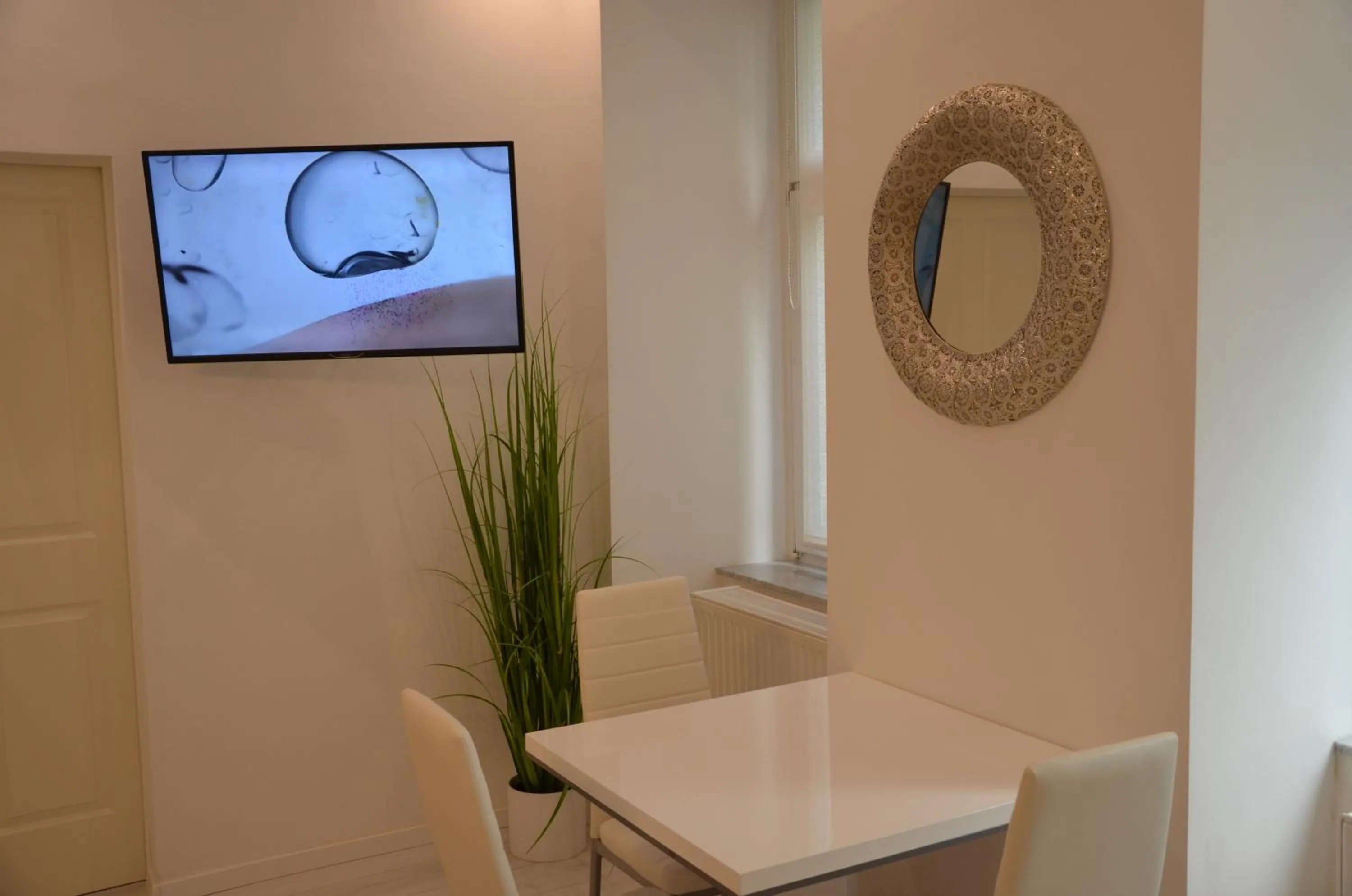 Seating area in Modern City Apt, next to Metro