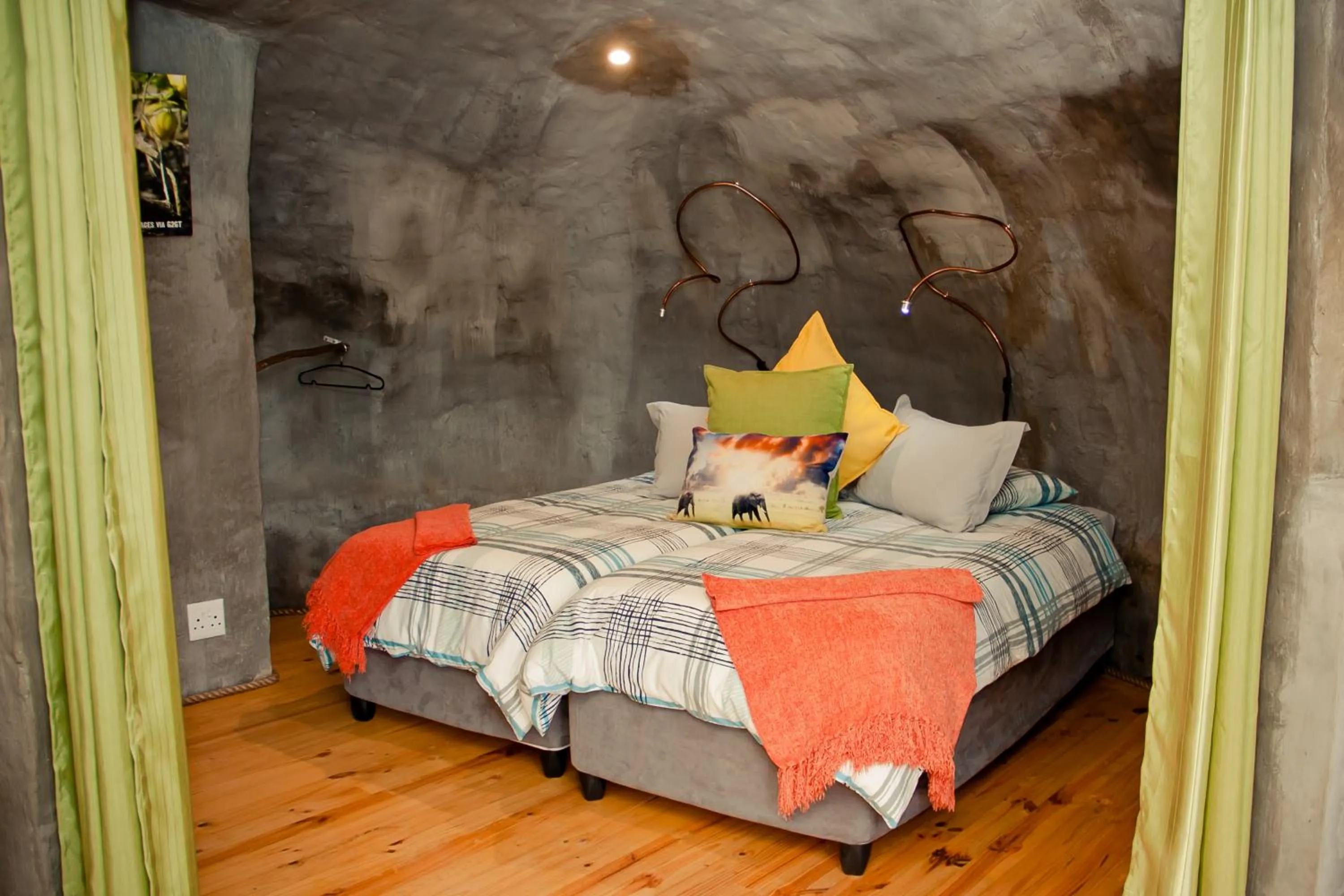 Decorative detail, Bed in Addo Dung Beetle Guest Farm