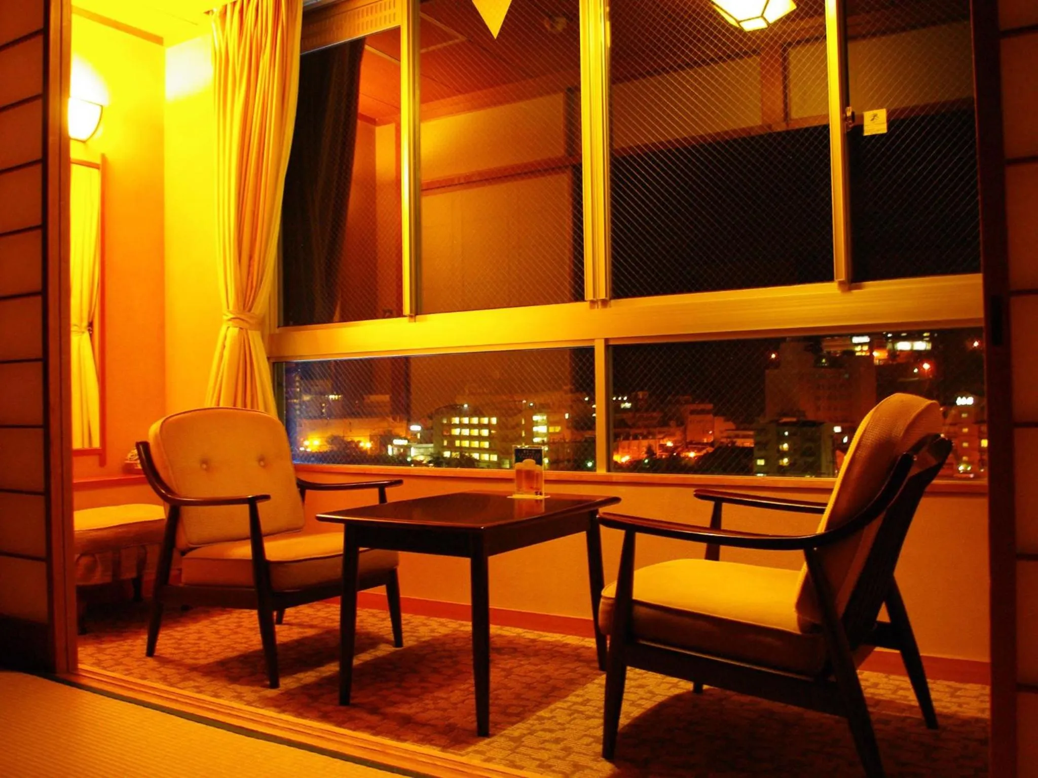 Seating area in Gero Onsen Fugaku