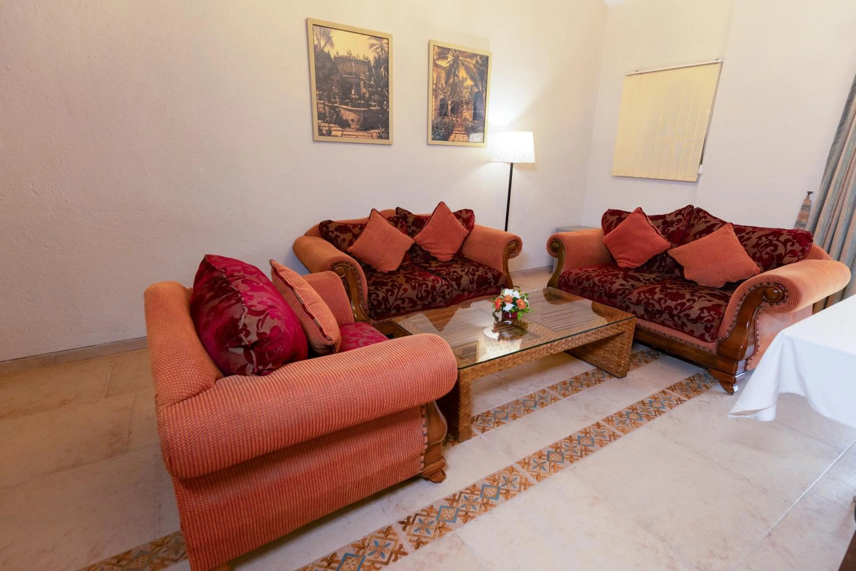 Seating area in Neelam's The Grand Hotel Goa