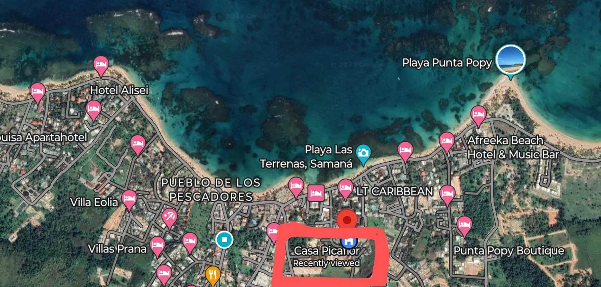 Bird's eye view in Casa Picaflor B&B