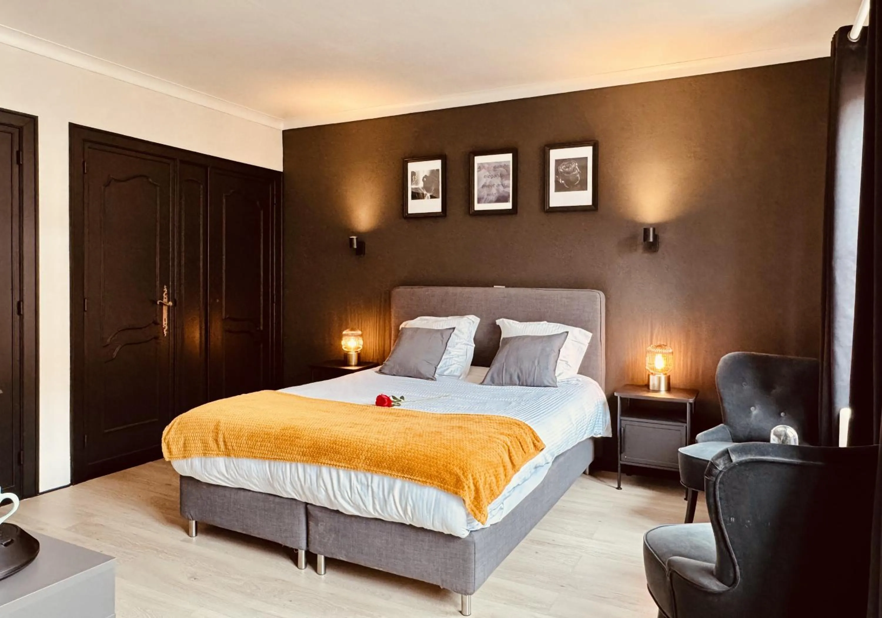 Bed in The Rose Suites