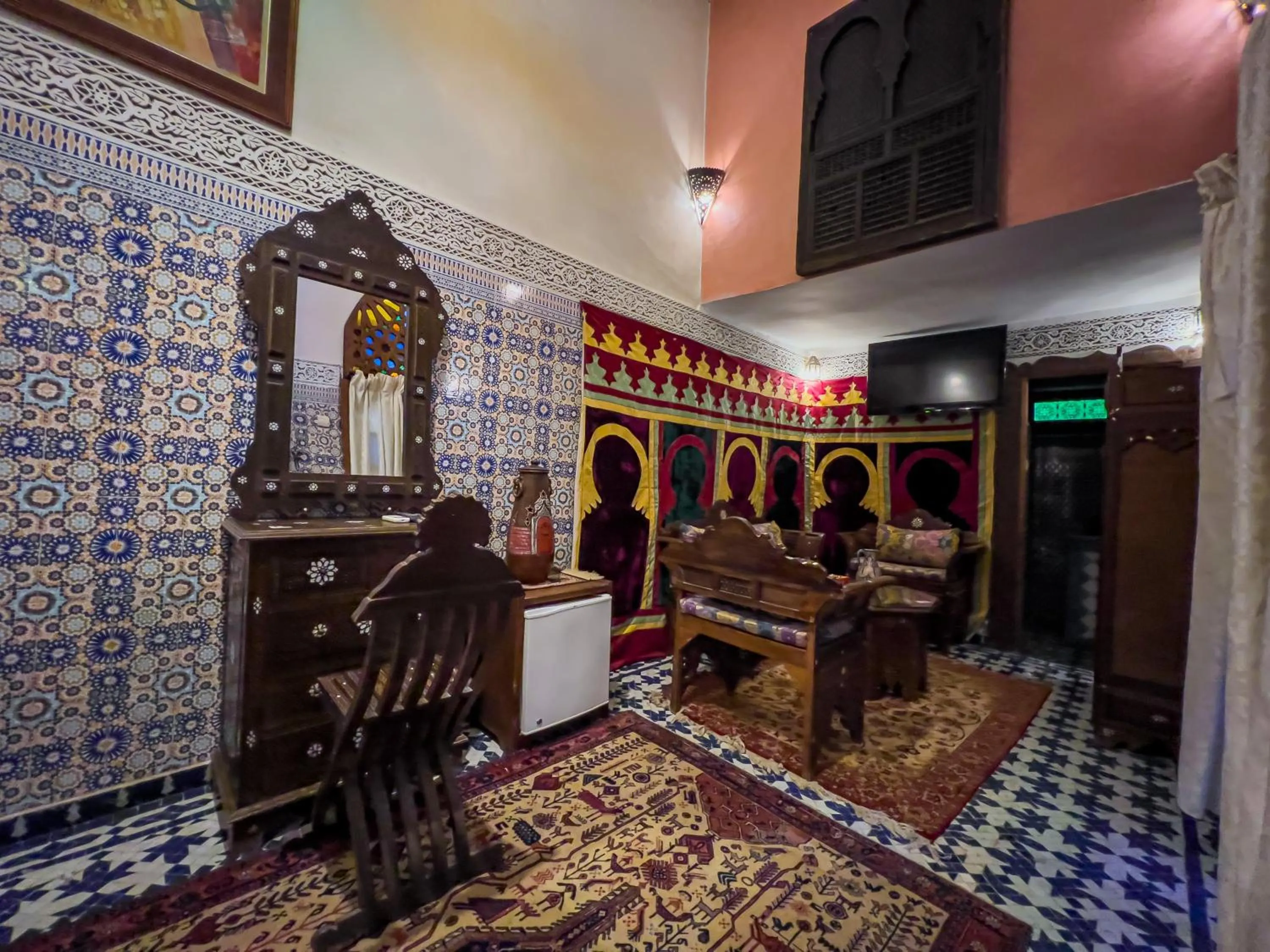Seating area in Riad Dar Guennoun - Luxury Suites in the Heart of Fes