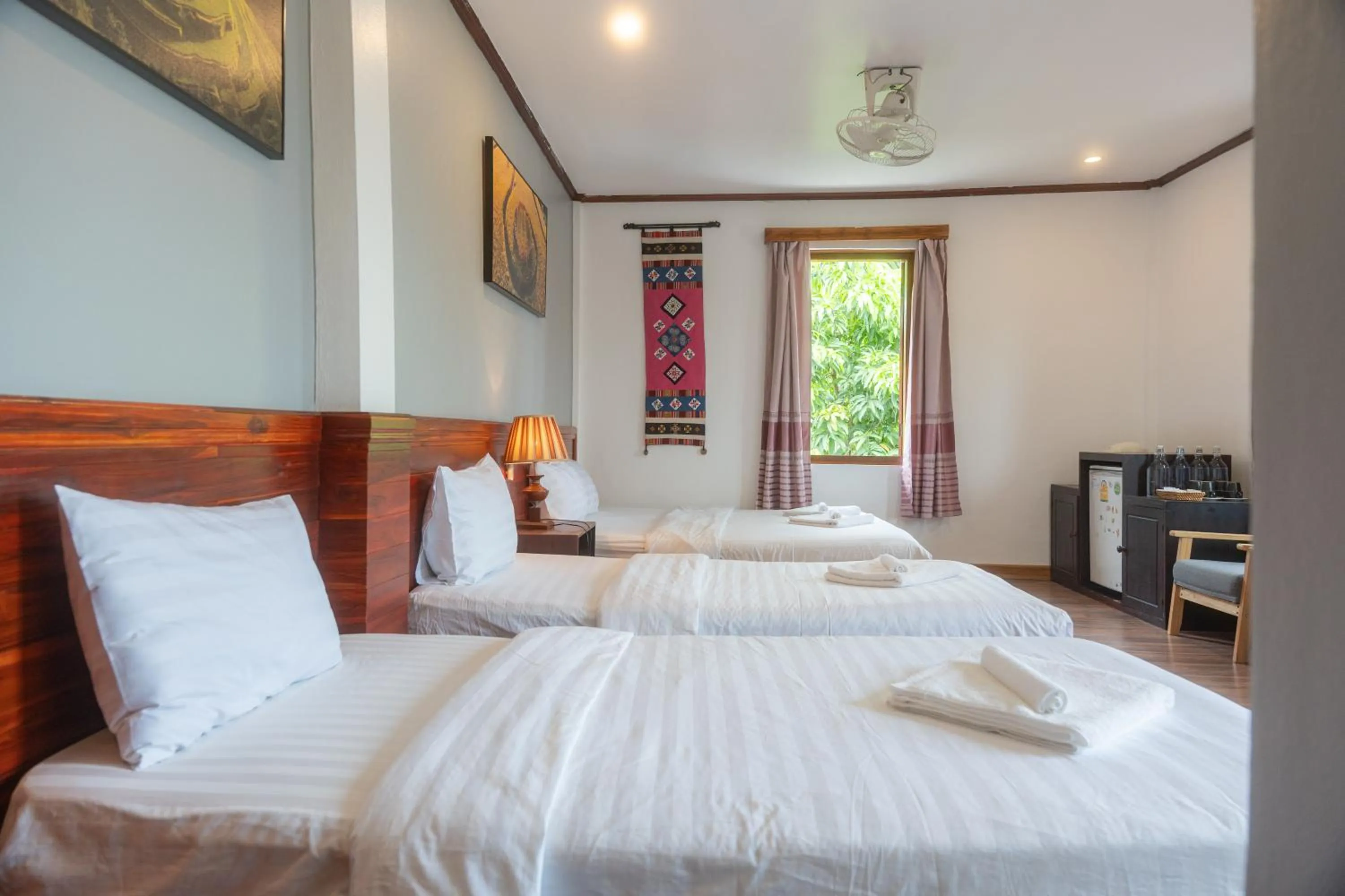 Bed in Villa Namkhan River