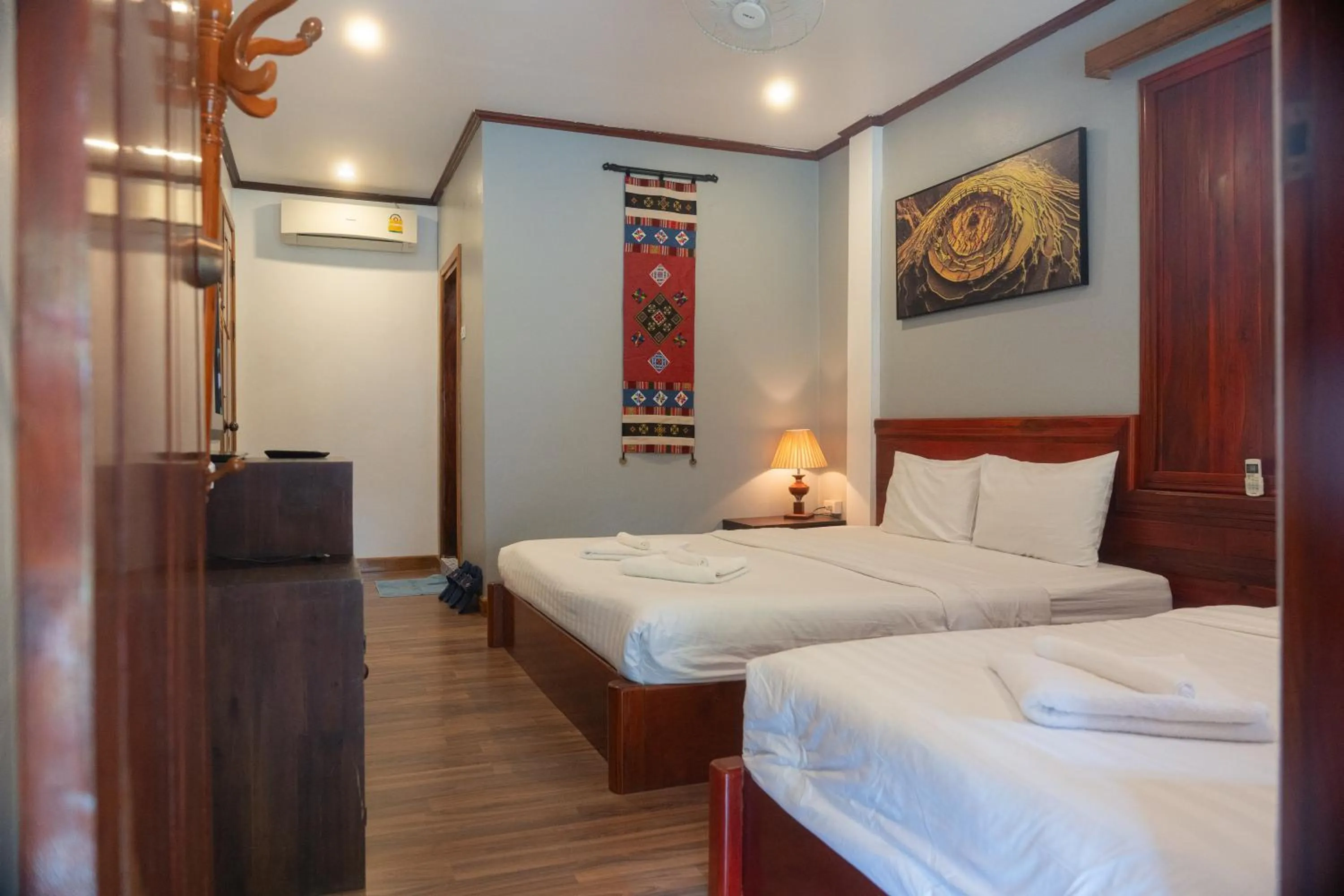 Bed in Villa Namkhan River