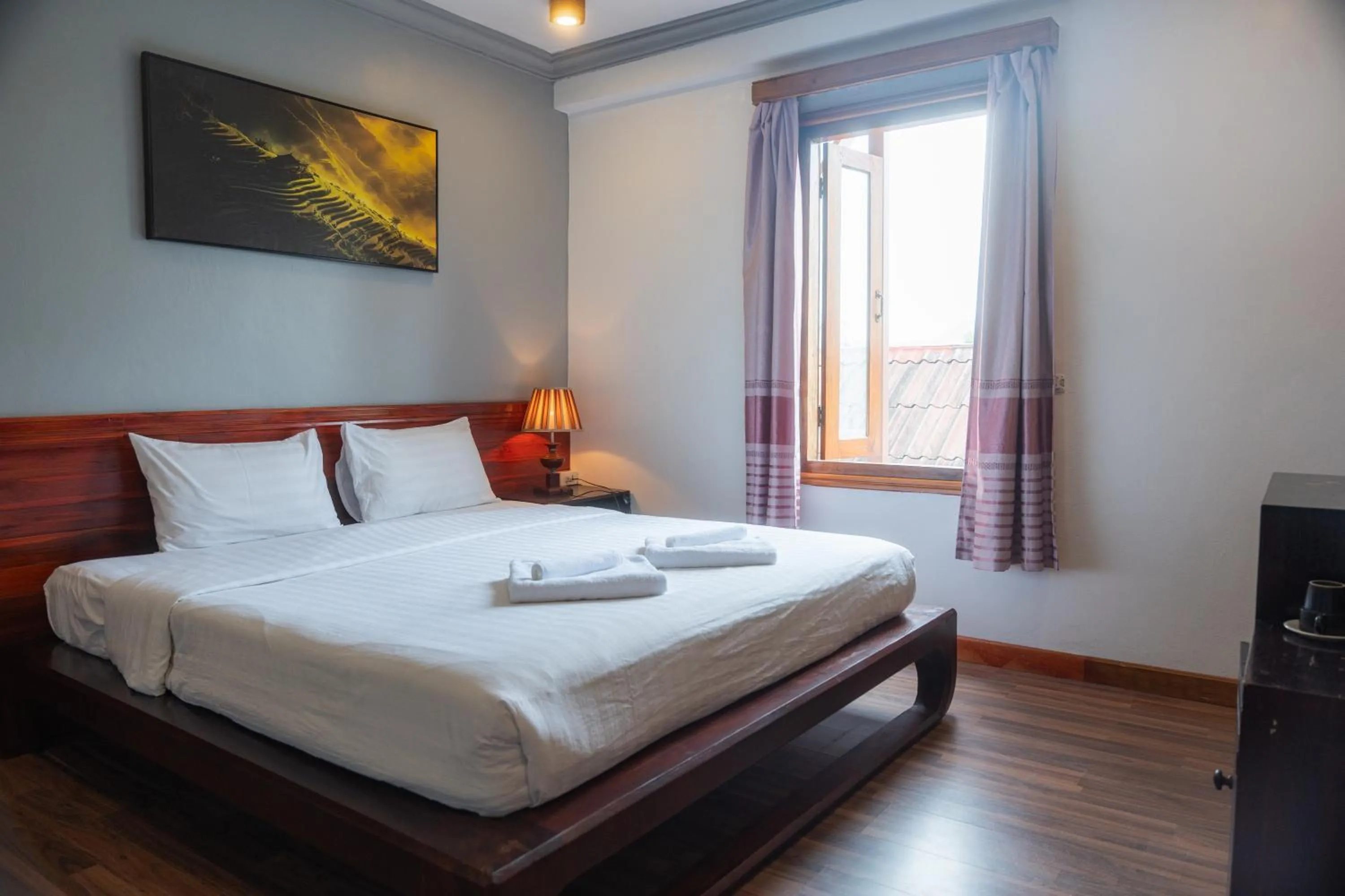 Bed in Villa Namkhan River