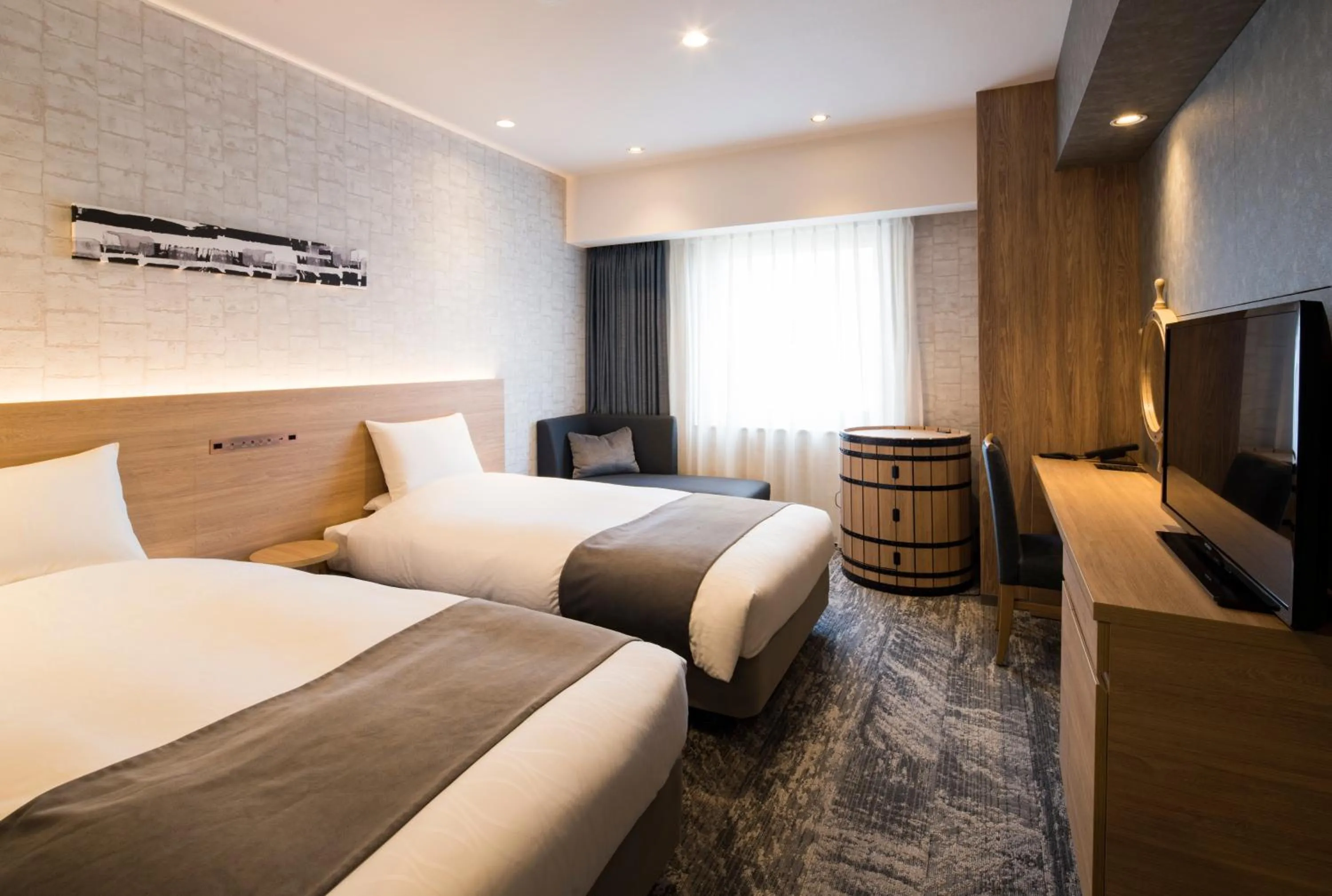 Photo of the whole room, Bed in Hotel Torifito Otaru Canal