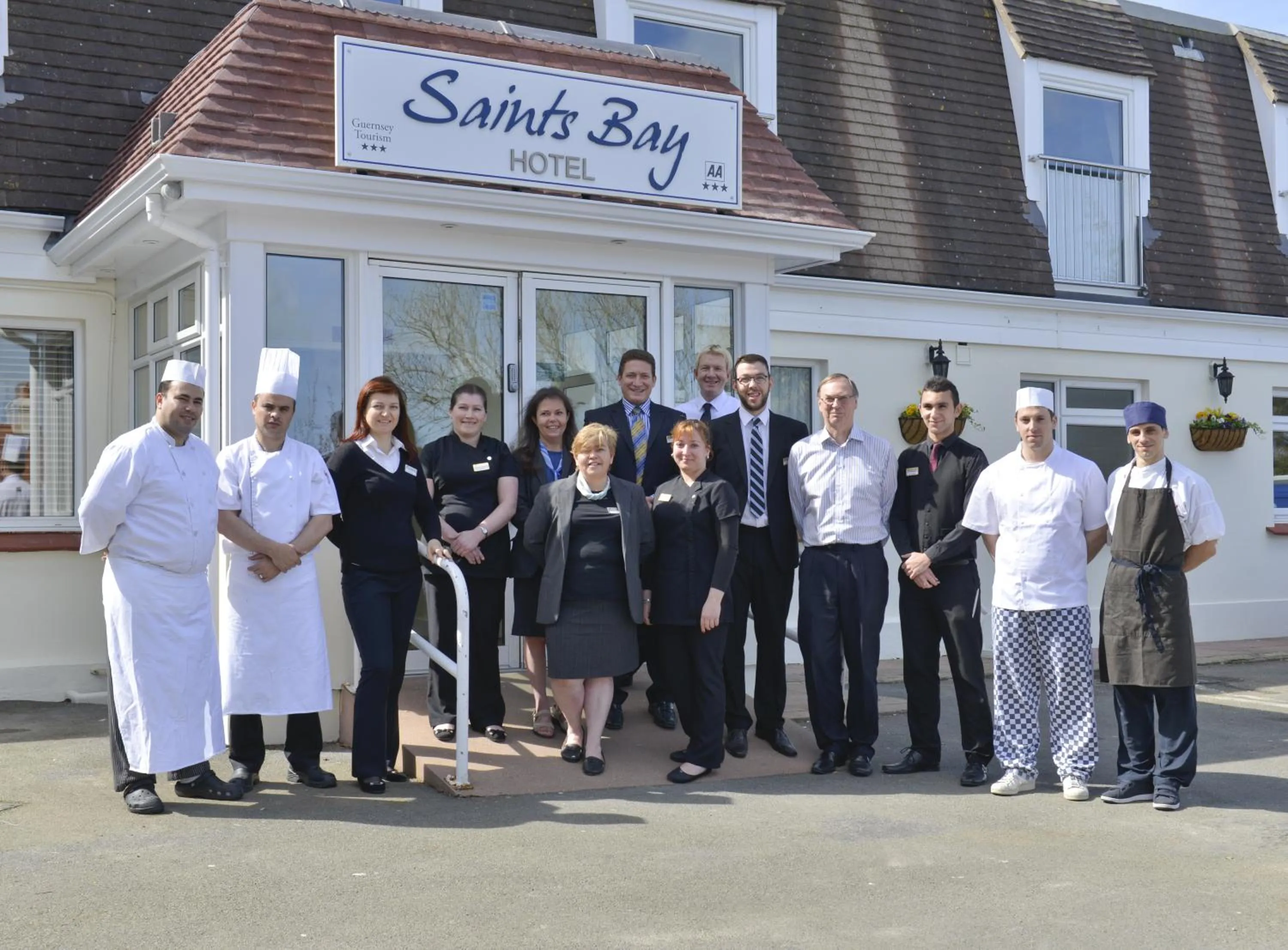 People in Saints Bay Hotel