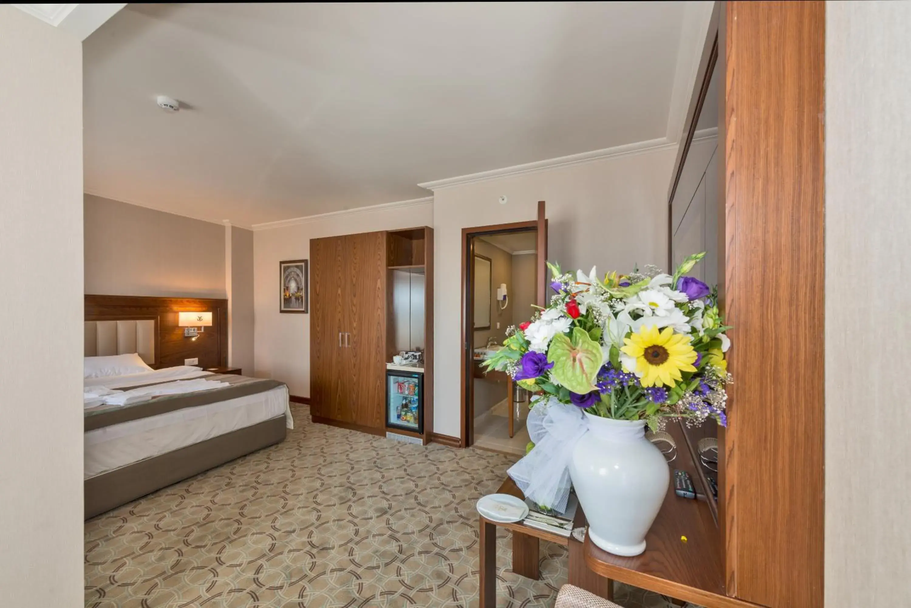 Bed in Bekdas Hotel Deluxe & Spa Bed in Bekdas Hotel Deluxe & Spa