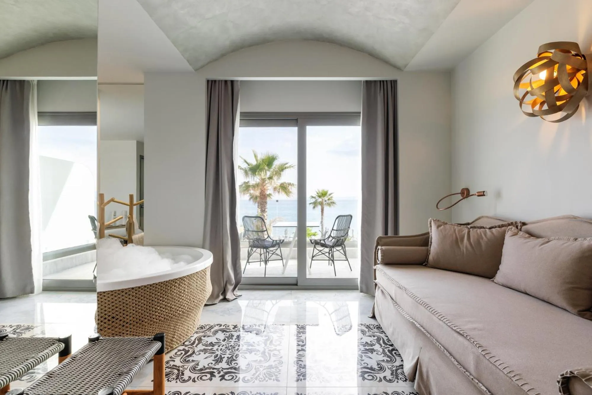 Bed in Blue Carpet Luxury Suites