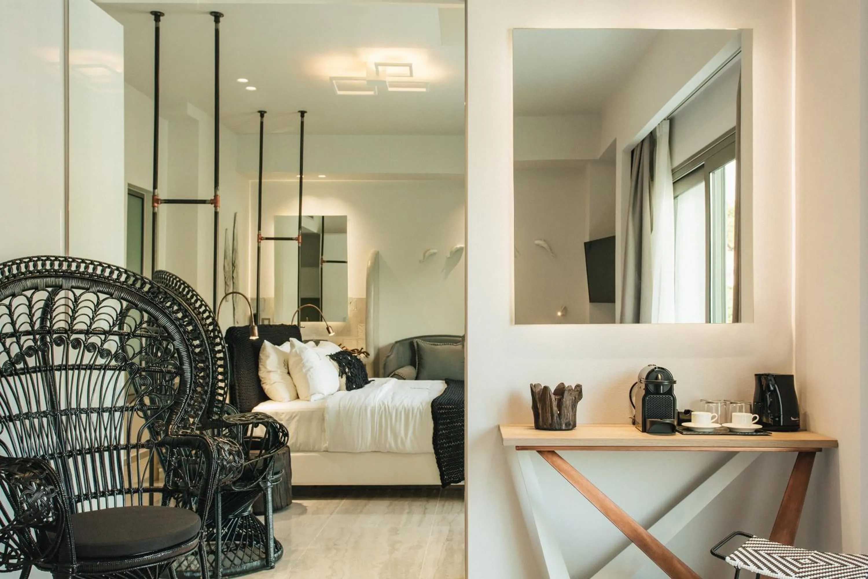 Bed in Blue Carpet Luxury Suites