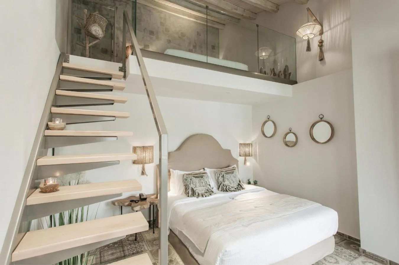 Bed in Blue Carpet Luxury Suites