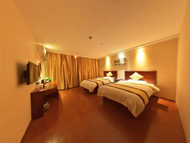 Bed in GreenTree Inn Shanghai Songjiang District Yanshou road Li ta Express Hotel