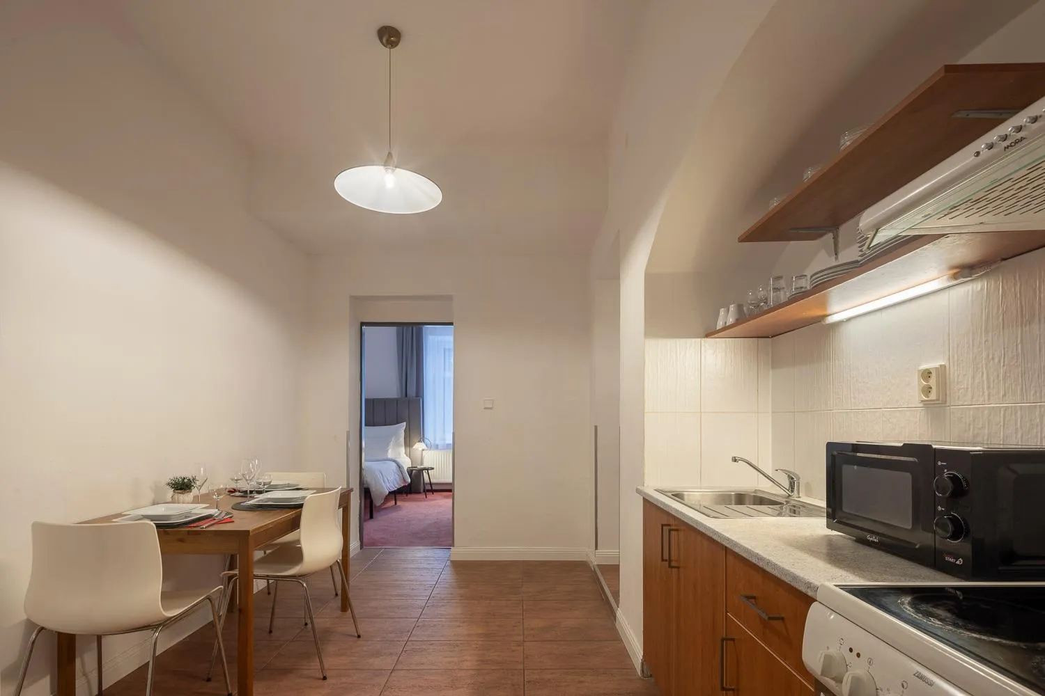 Kitchen or kitchenette in Pytloun Wellness Travel Hotel