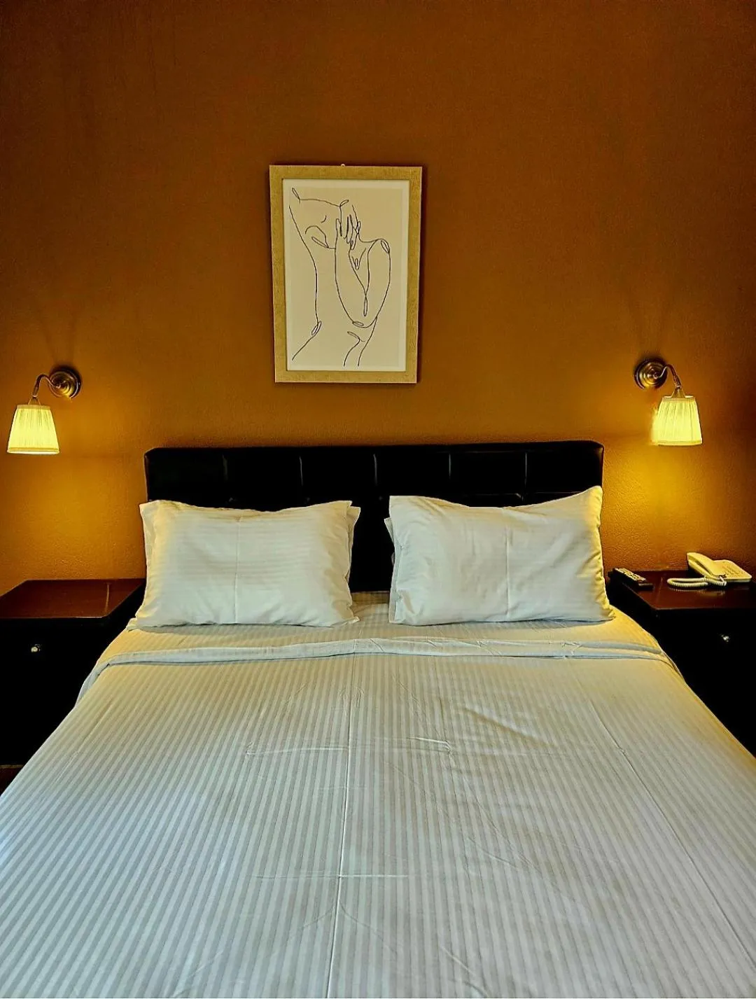 Bed in Hotel Odysseas