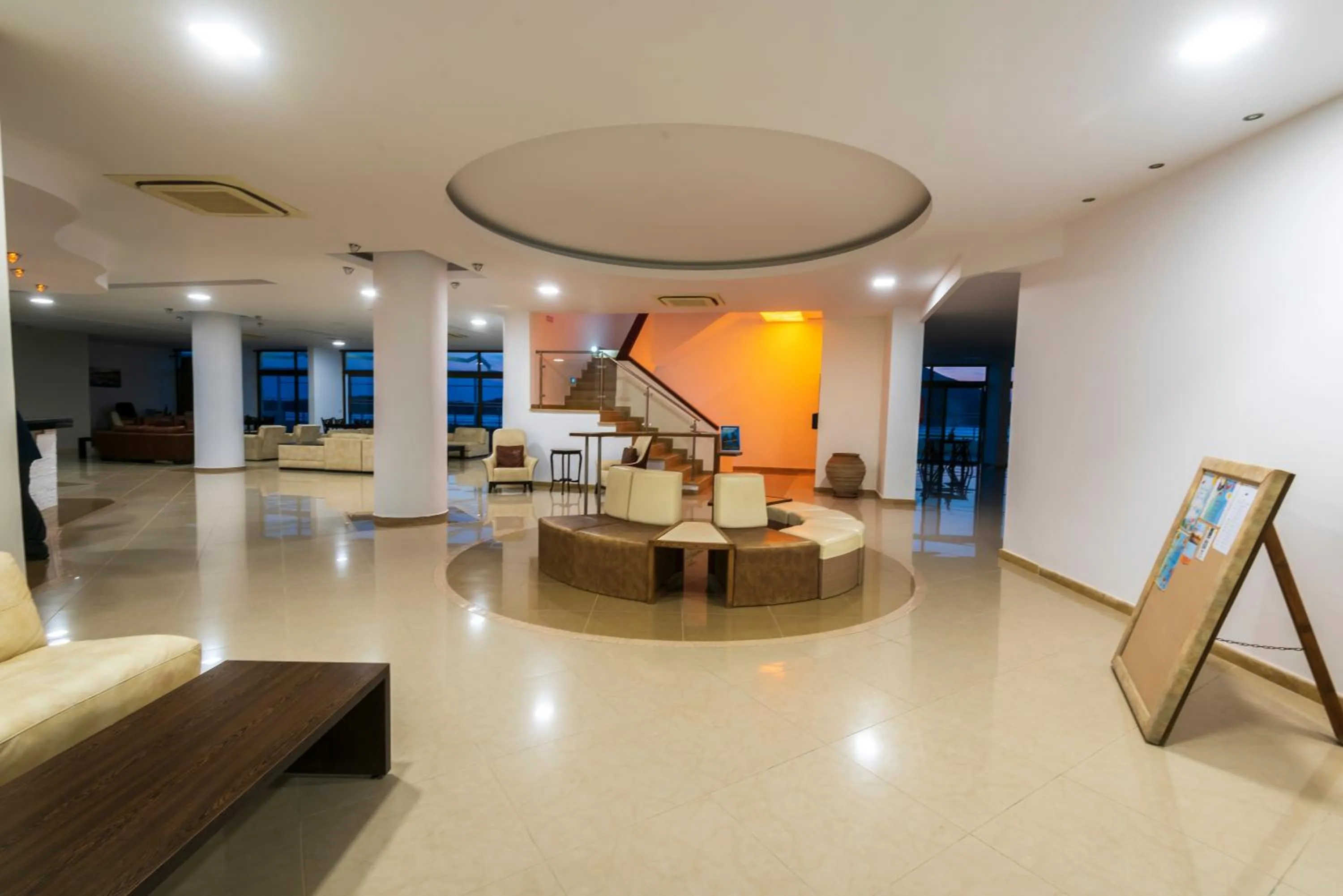 Seating area in Plaza Hotel