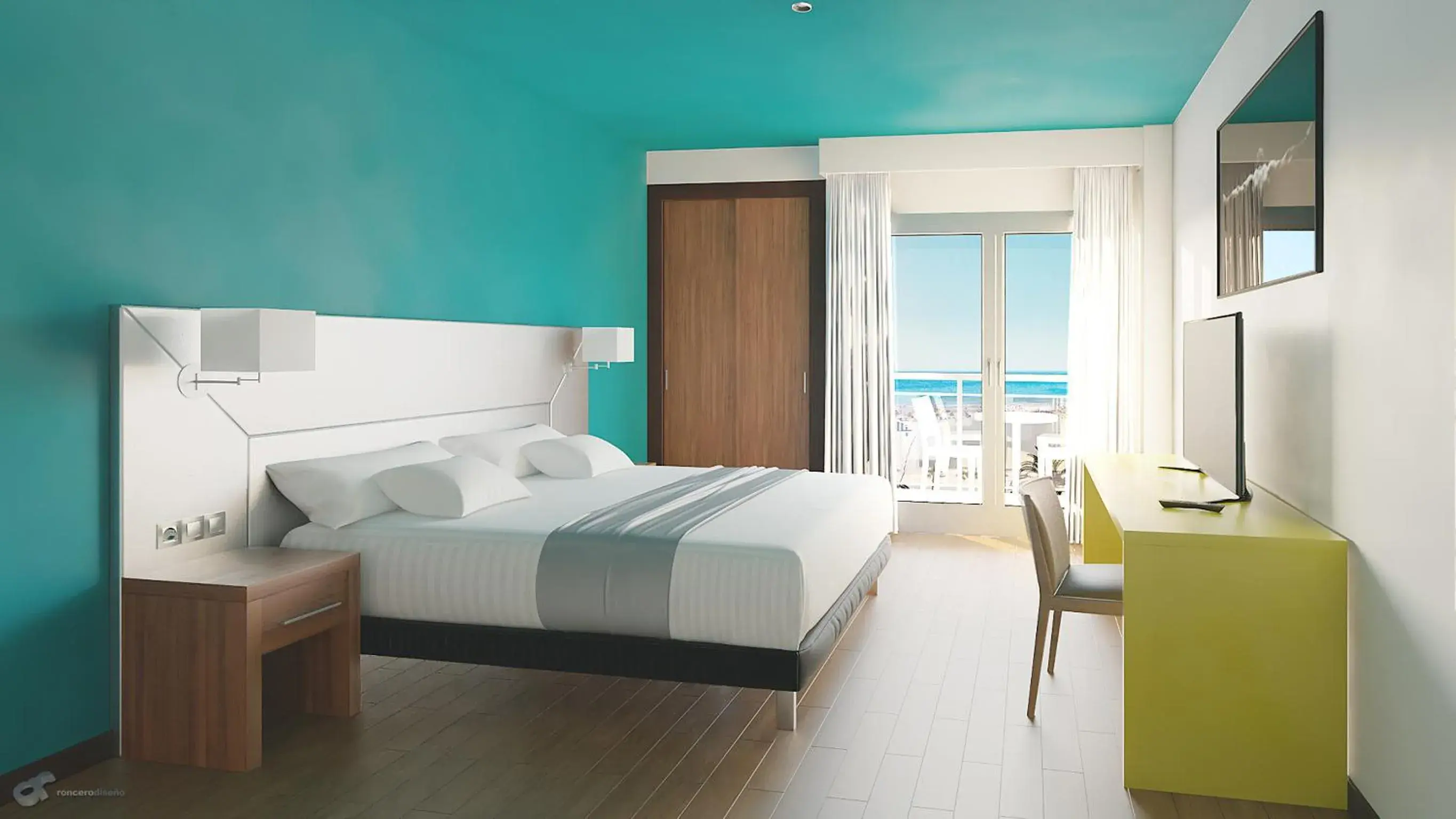 Standard Double Room with Sea View in Hotel Ritual Torremolinos- Adults Only Standard Double Room with Sea View in Hotel Ritual Torremolinos- Adults Only