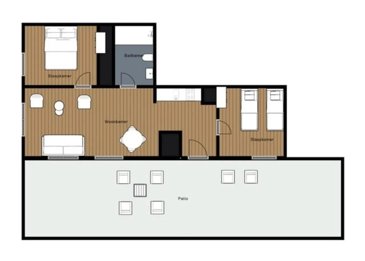 Floor plan in Die zwei Löwen Ferienwohnungen