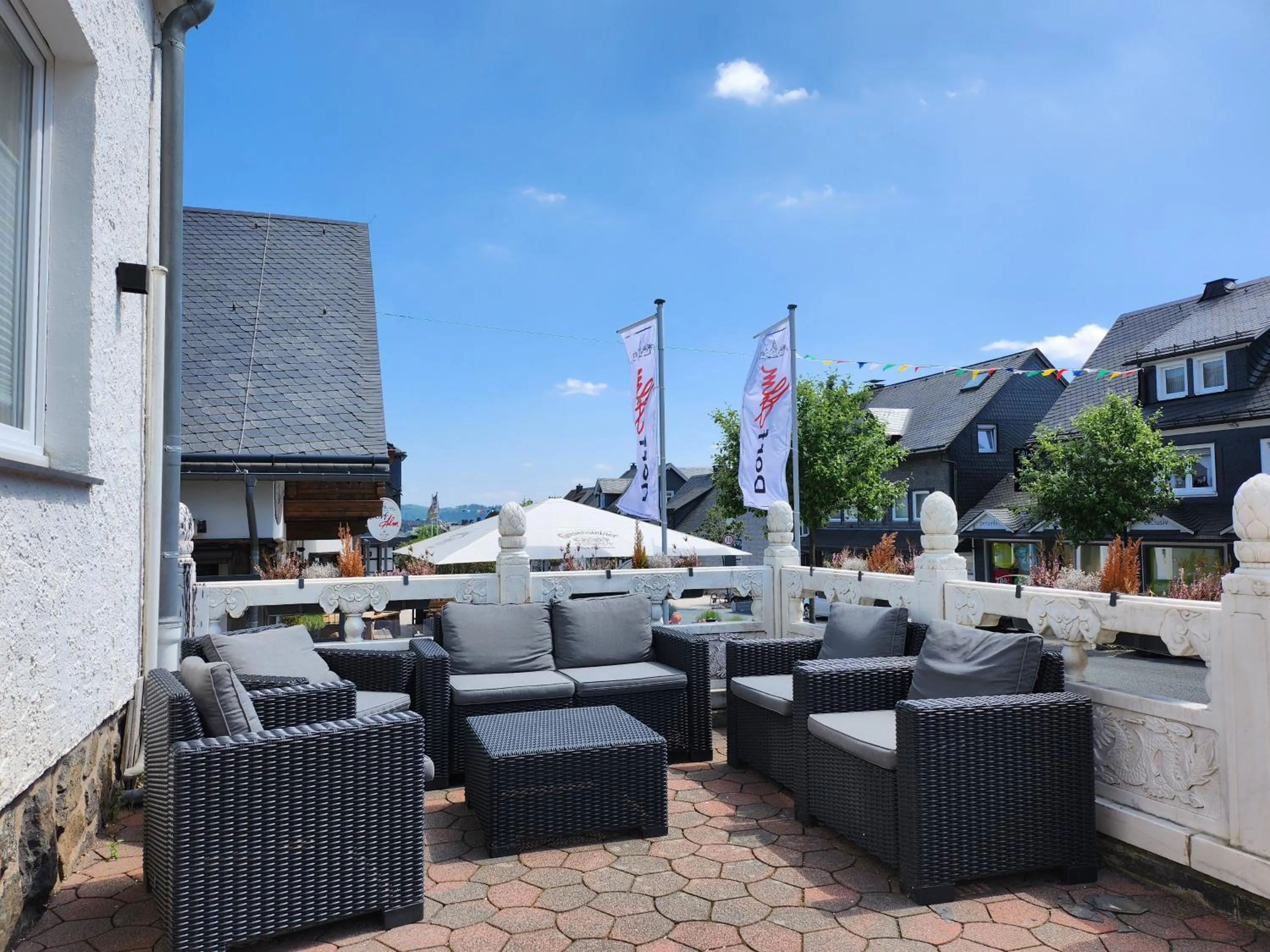 Balcony/Terrace in Die zwei Löwen Ferienwohnungen