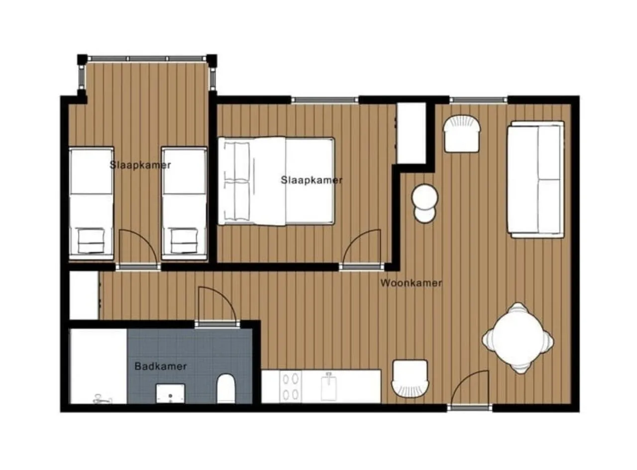 Floor plan in Die zwei Löwen Ferienwohnungen
