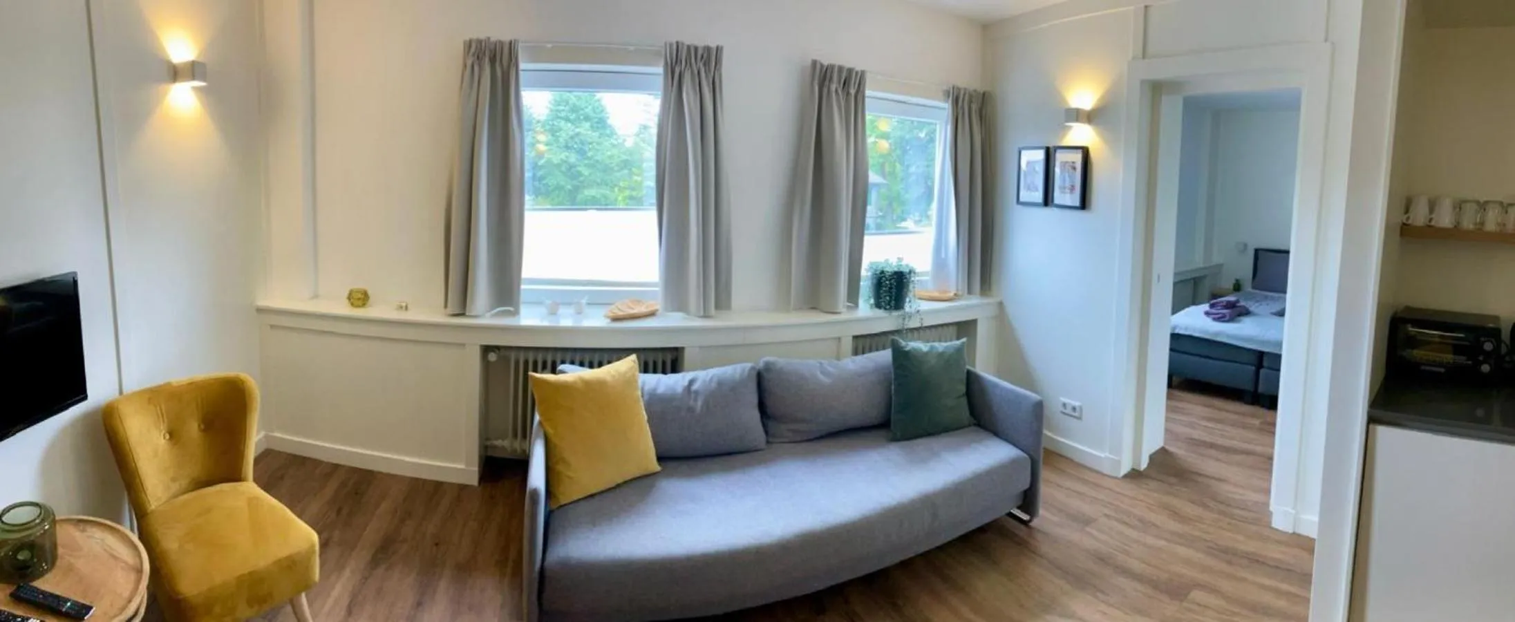 Living room, Bed in Die zwei Löwen Ferienwohnungen