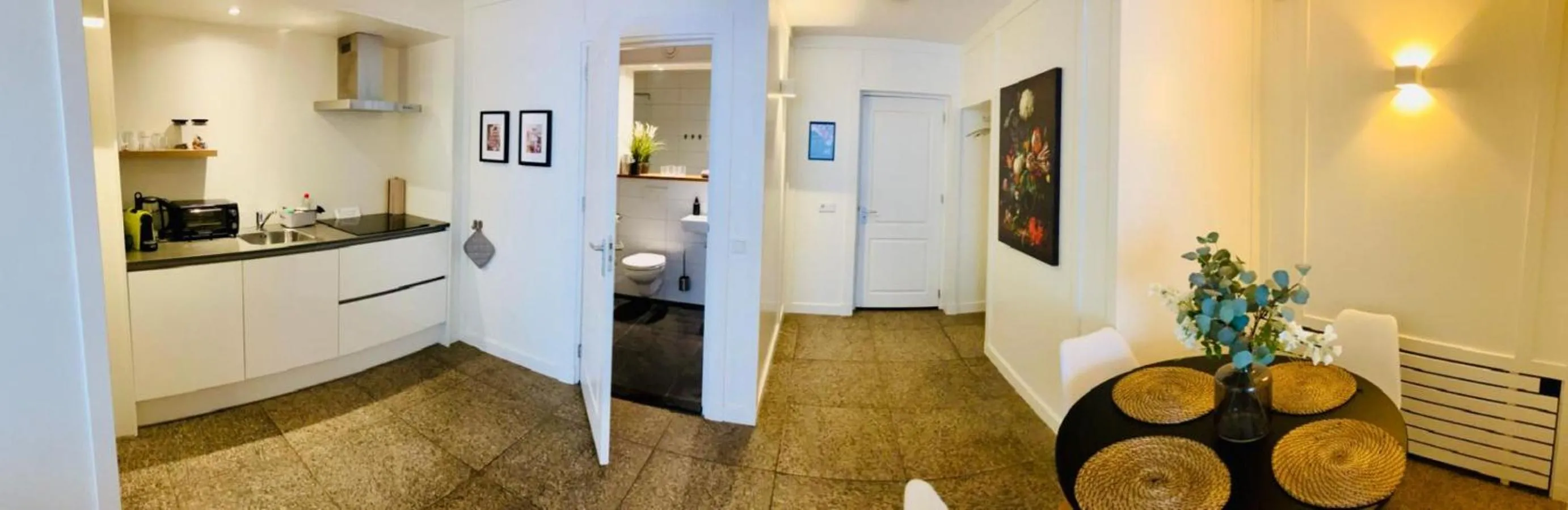 Kitchen or kitchenette in Die zwei Löwen Ferienwohnungen
