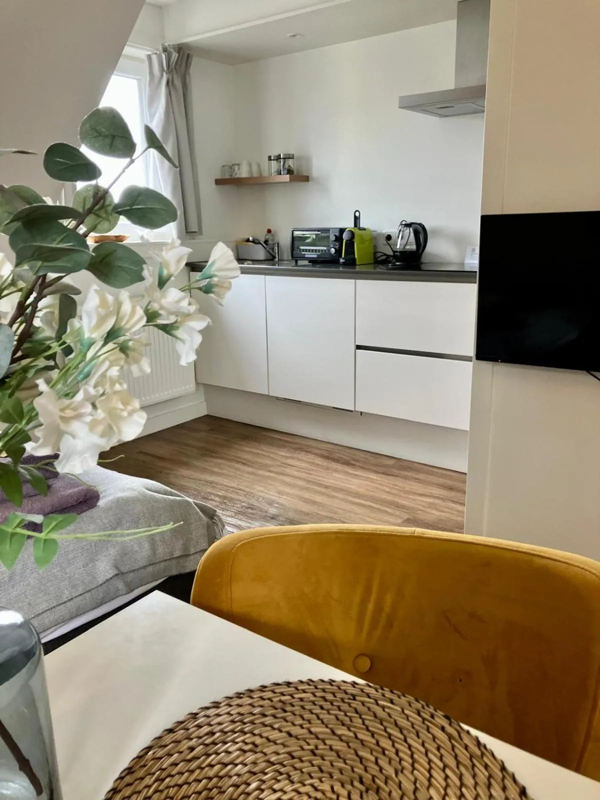 Kitchen or kitchenette in Die zwei Löwen Ferienwohnungen