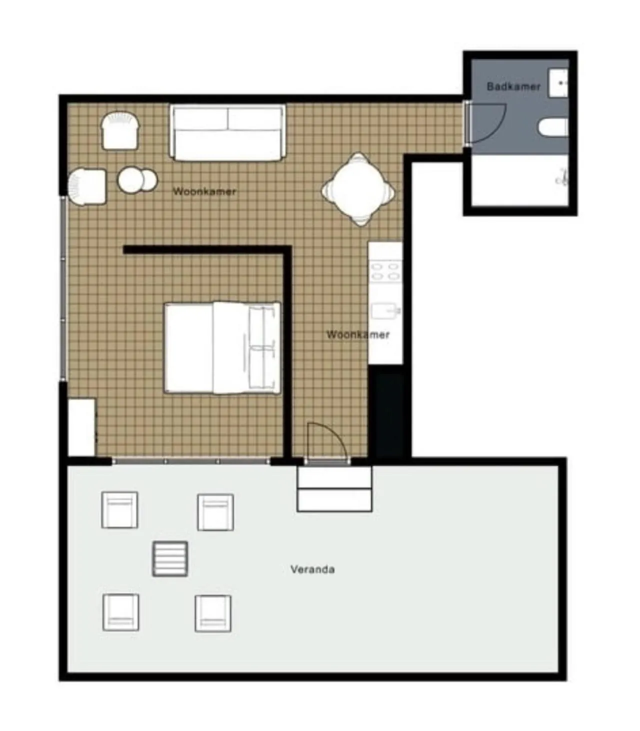 Floor plan in Die zwei Löwen Ferienwohnungen