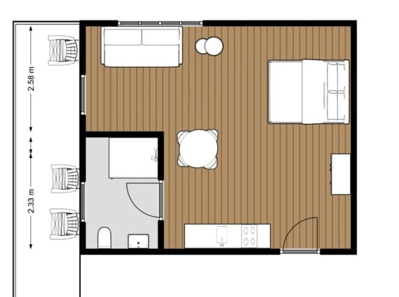 Floor plan in Die zwei Löwen Ferienwohnungen