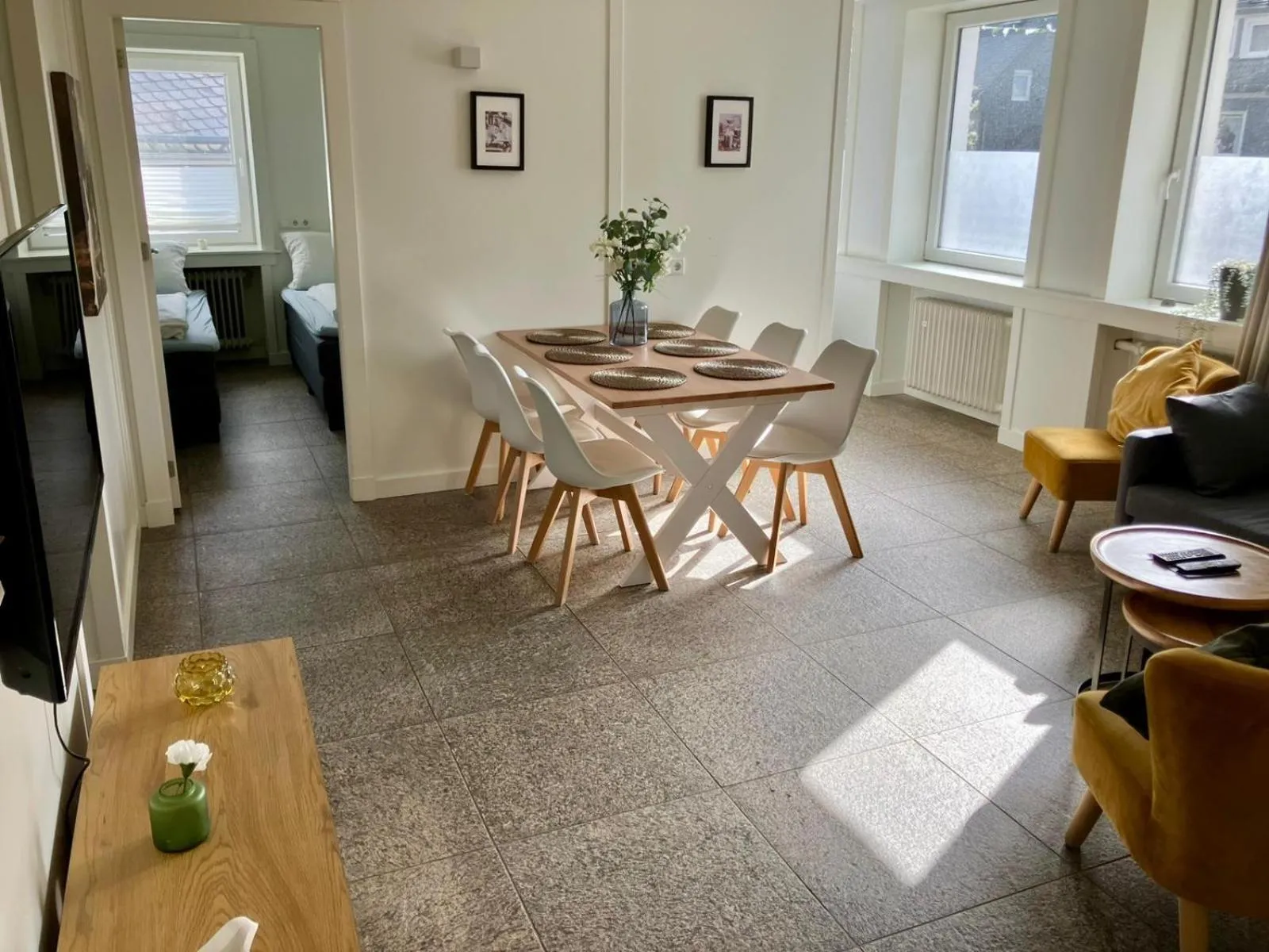 Living room in Die zwei Löwen Ferienwohnungen