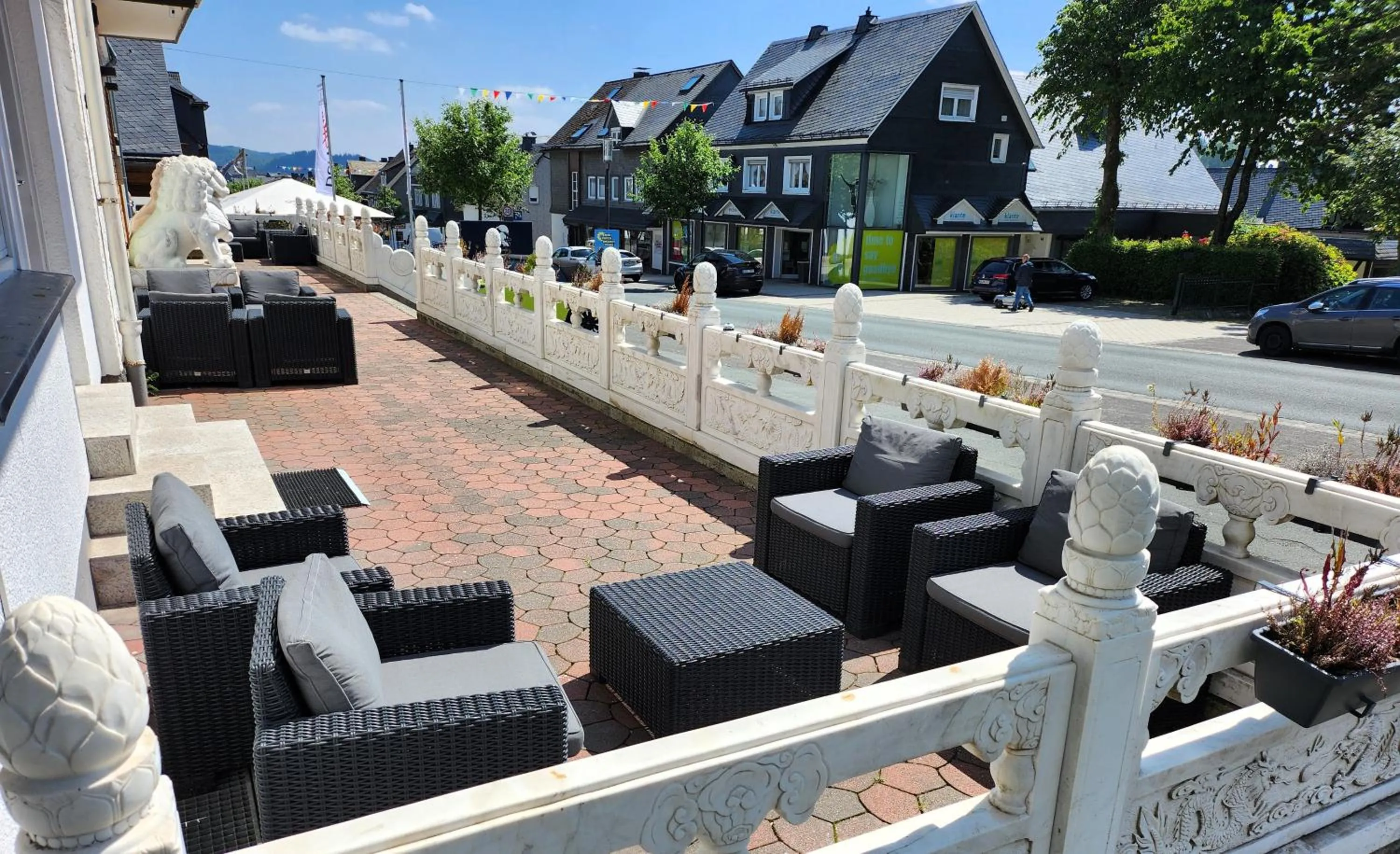 Balcony/Terrace in Die zwei Löwen Ferienwohnungen