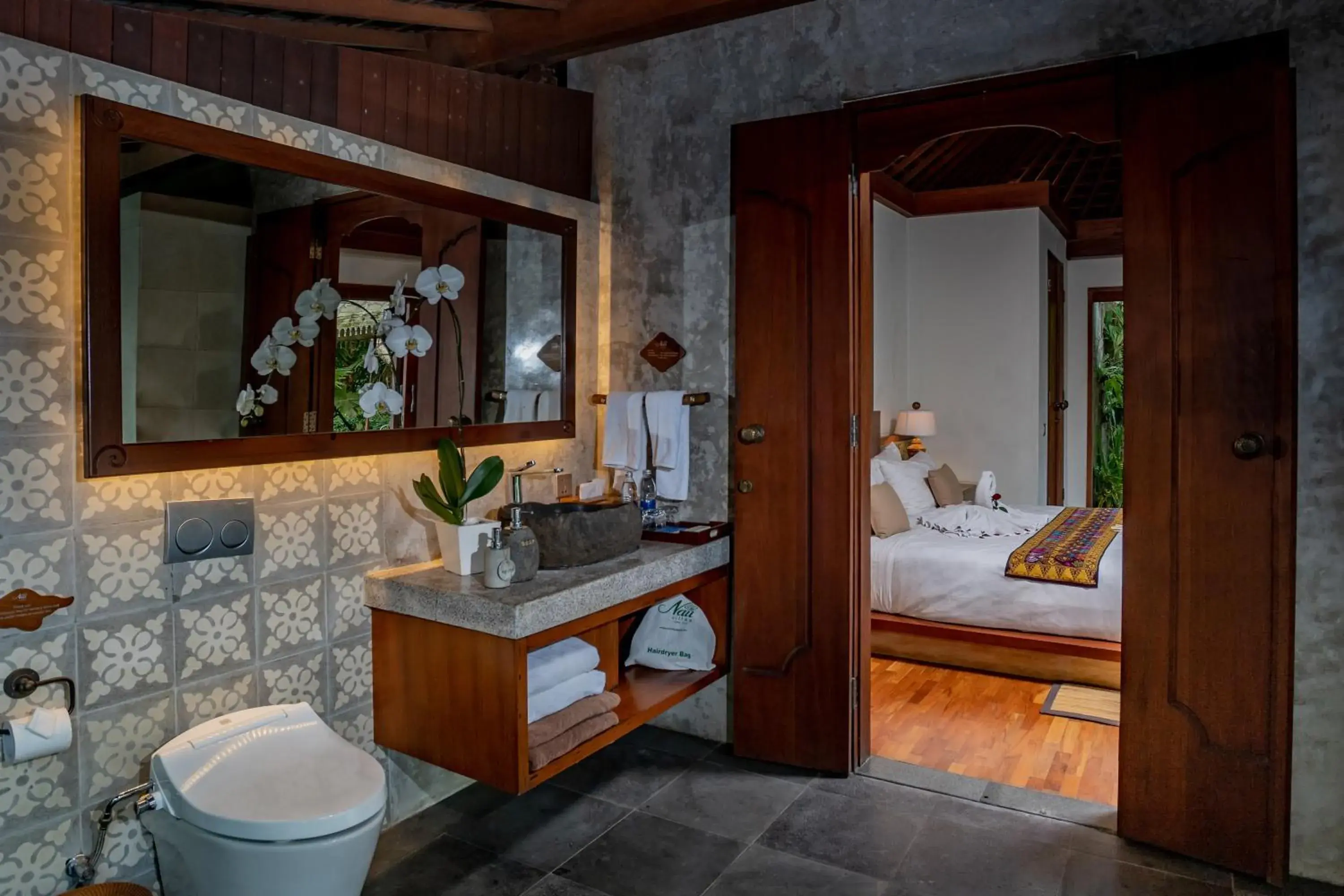 Bed in Nau Villa Ubud Bed in Nau Villa Ubud