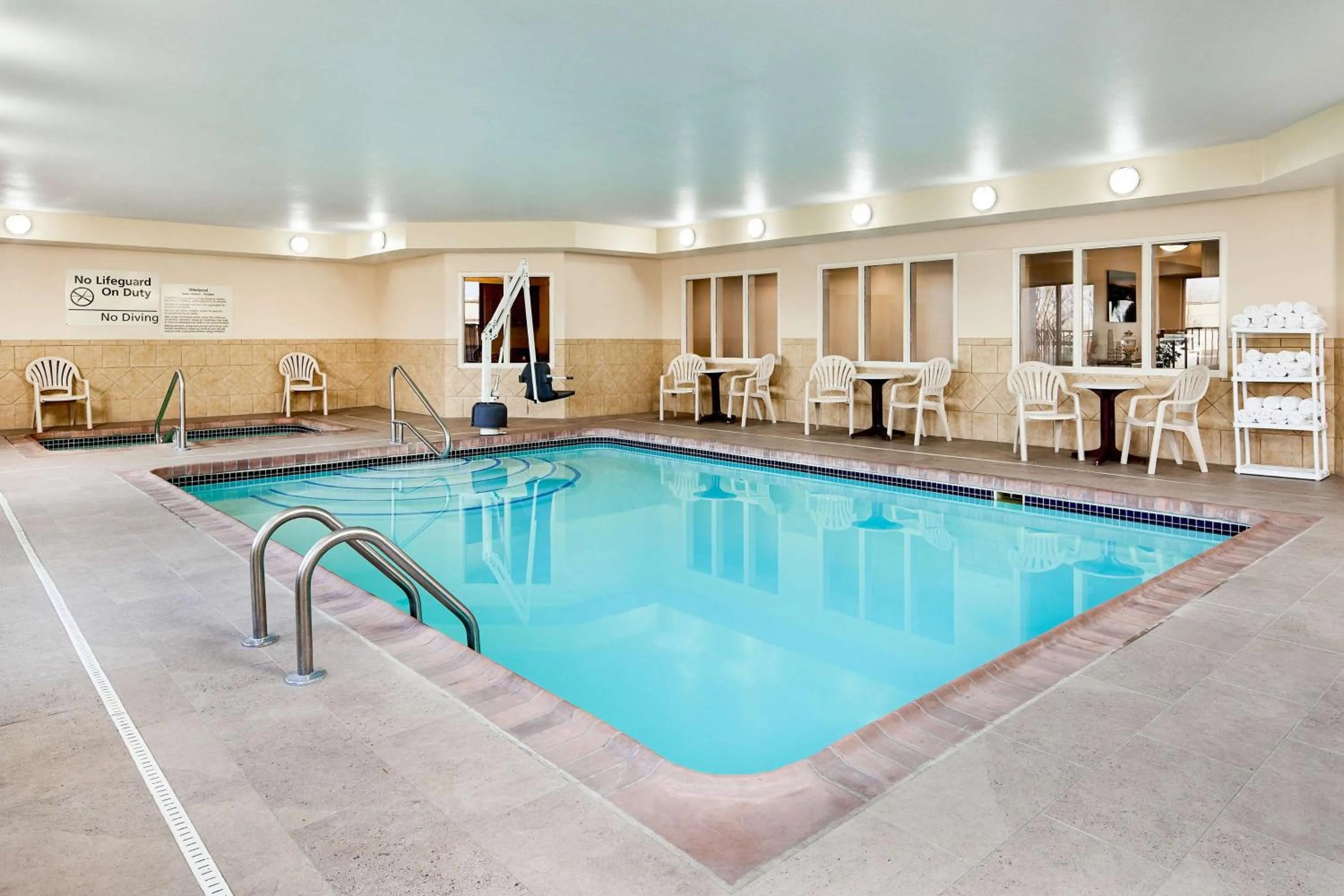 Pool view in Hampton Inn Longmont