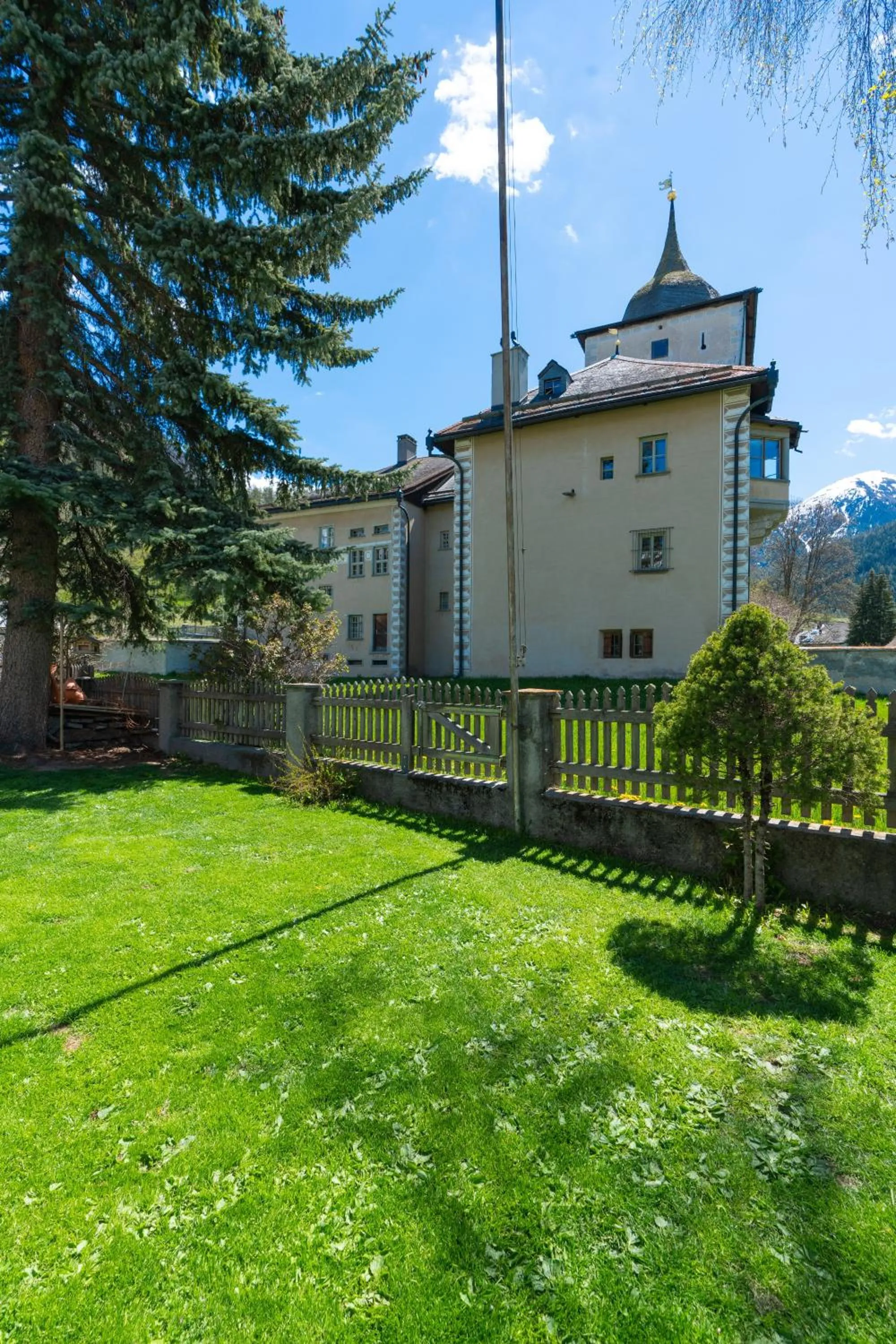 Garden view in Hotel Alpina