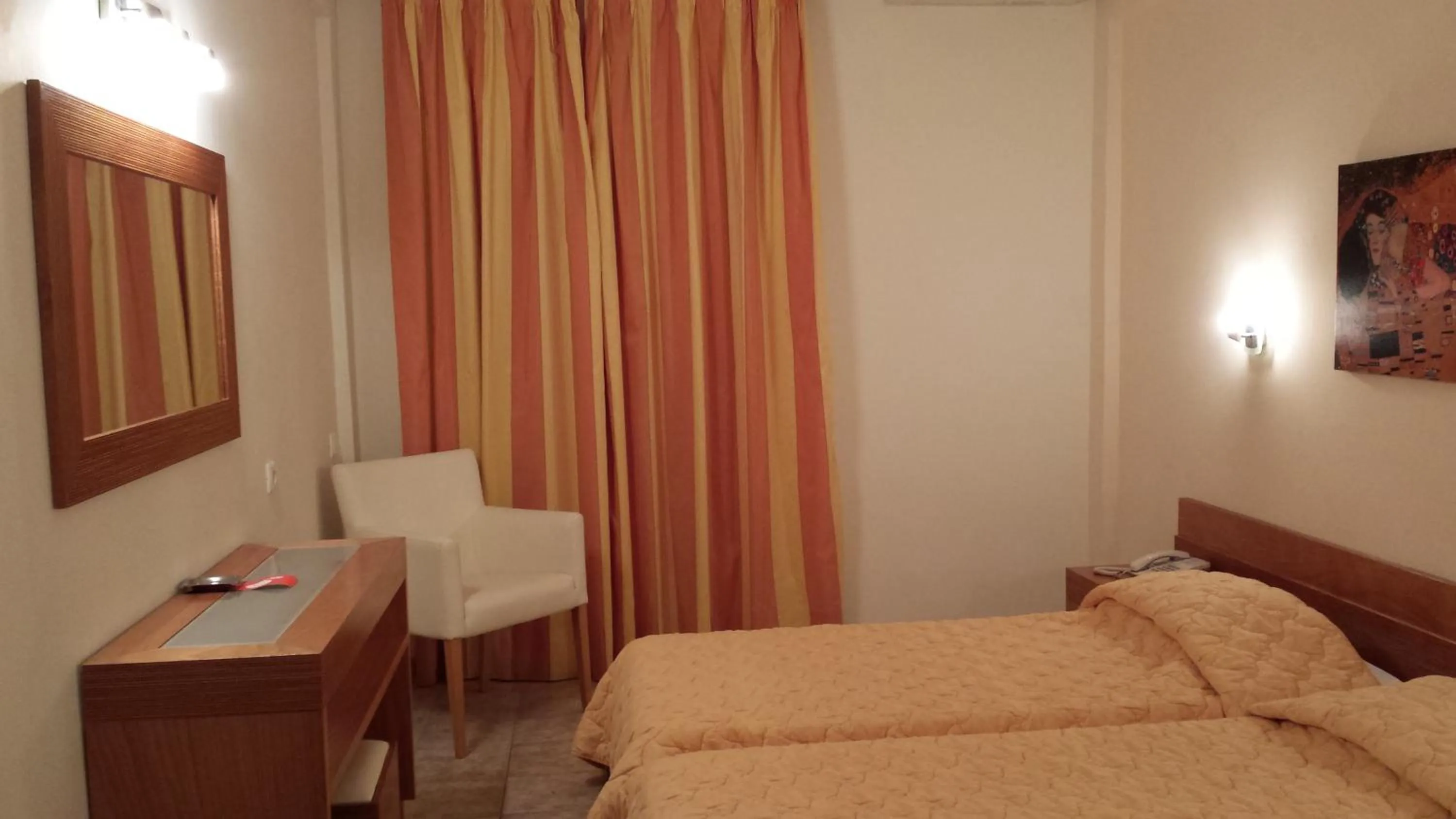 Bed in Ipsos Beach Hotel