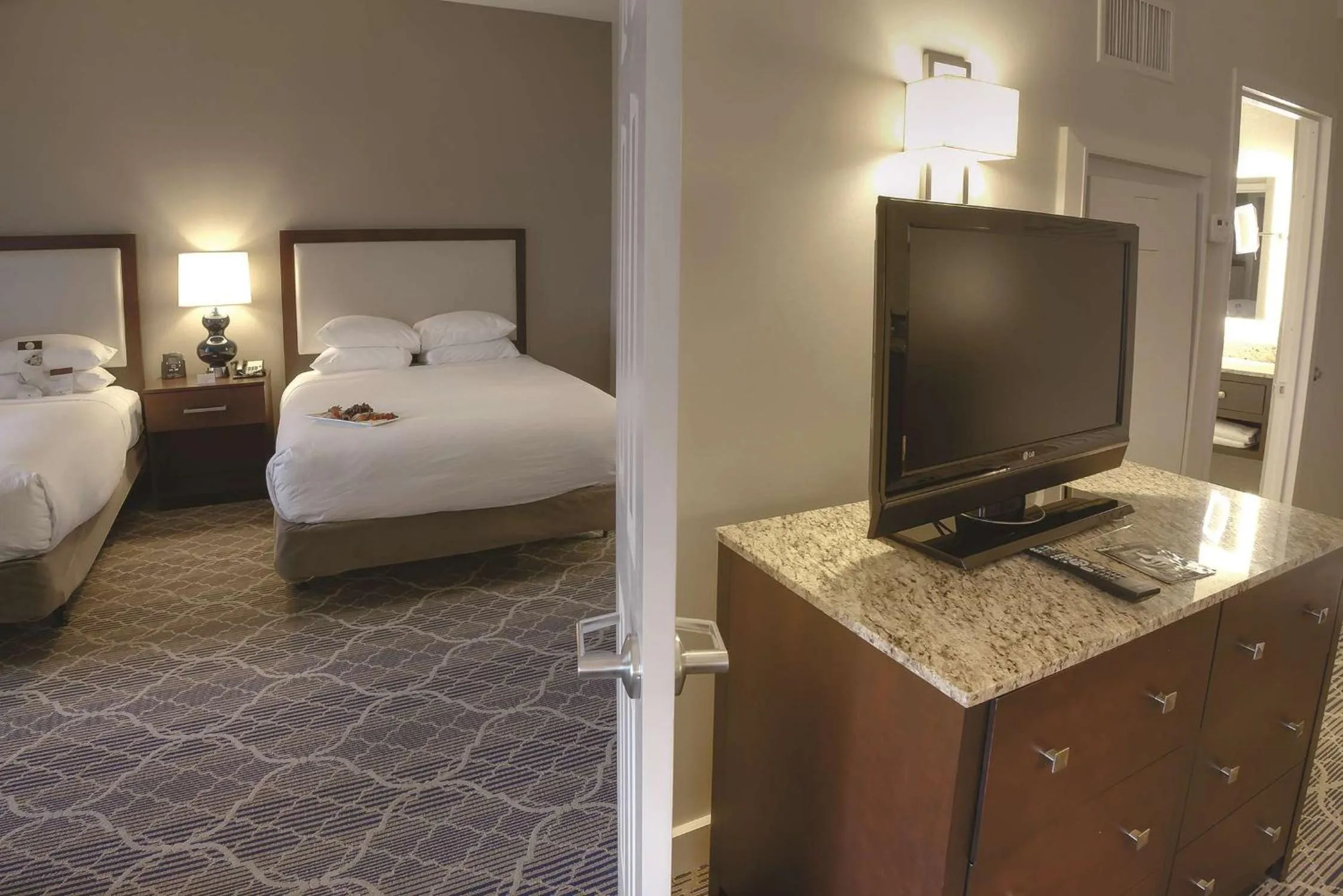 Bedroom, Bed in Doubletree Suites by Hilton at The Battery Atlanta