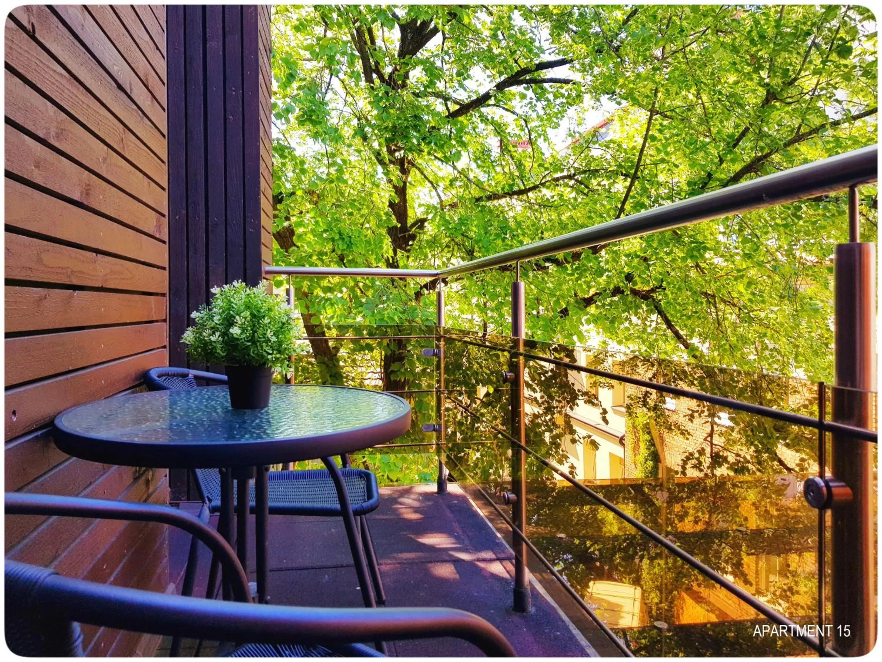 Patio in HOME Apart-Hotel Vilnius