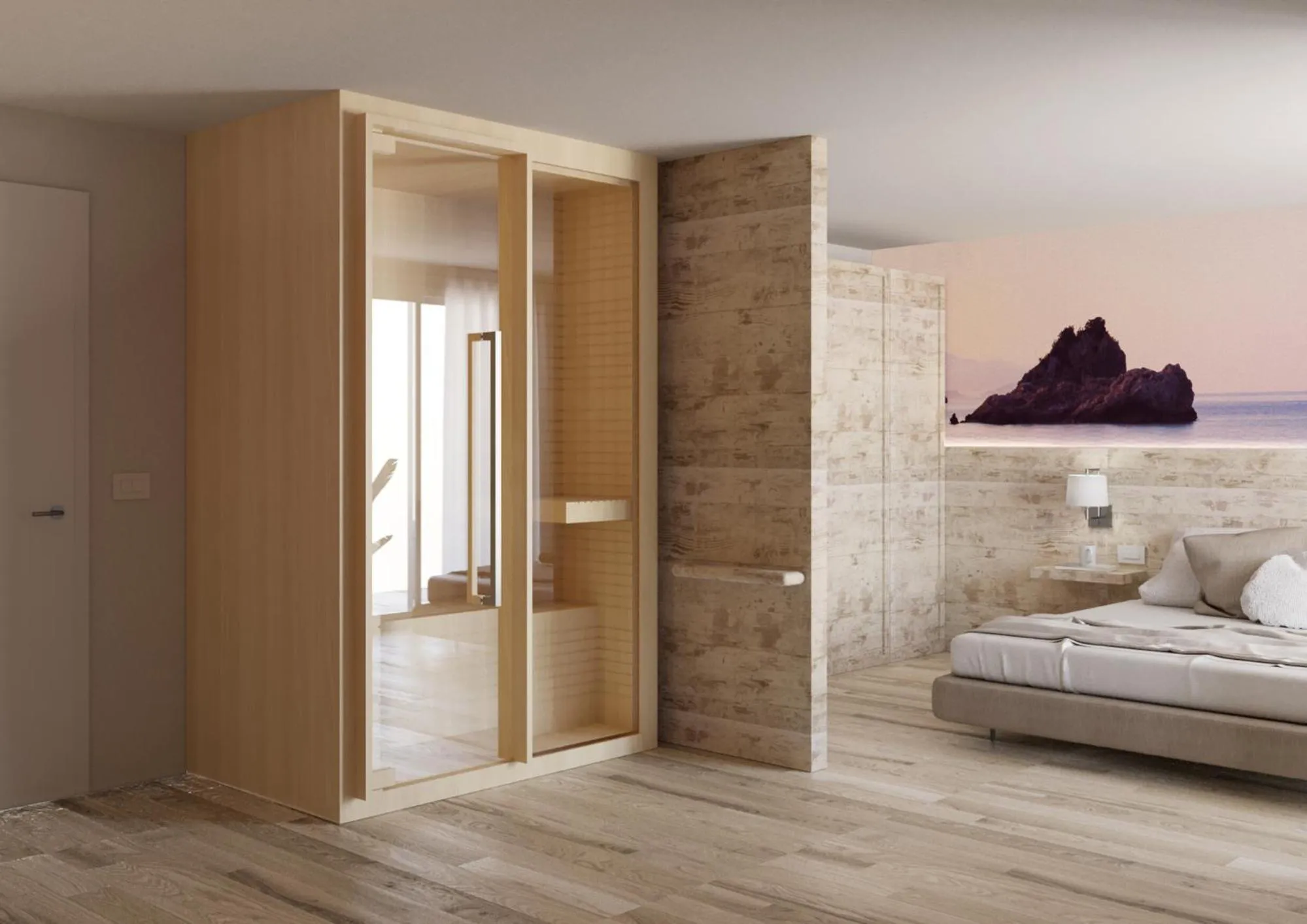 Sauna, Bed in Hotel Ambassador