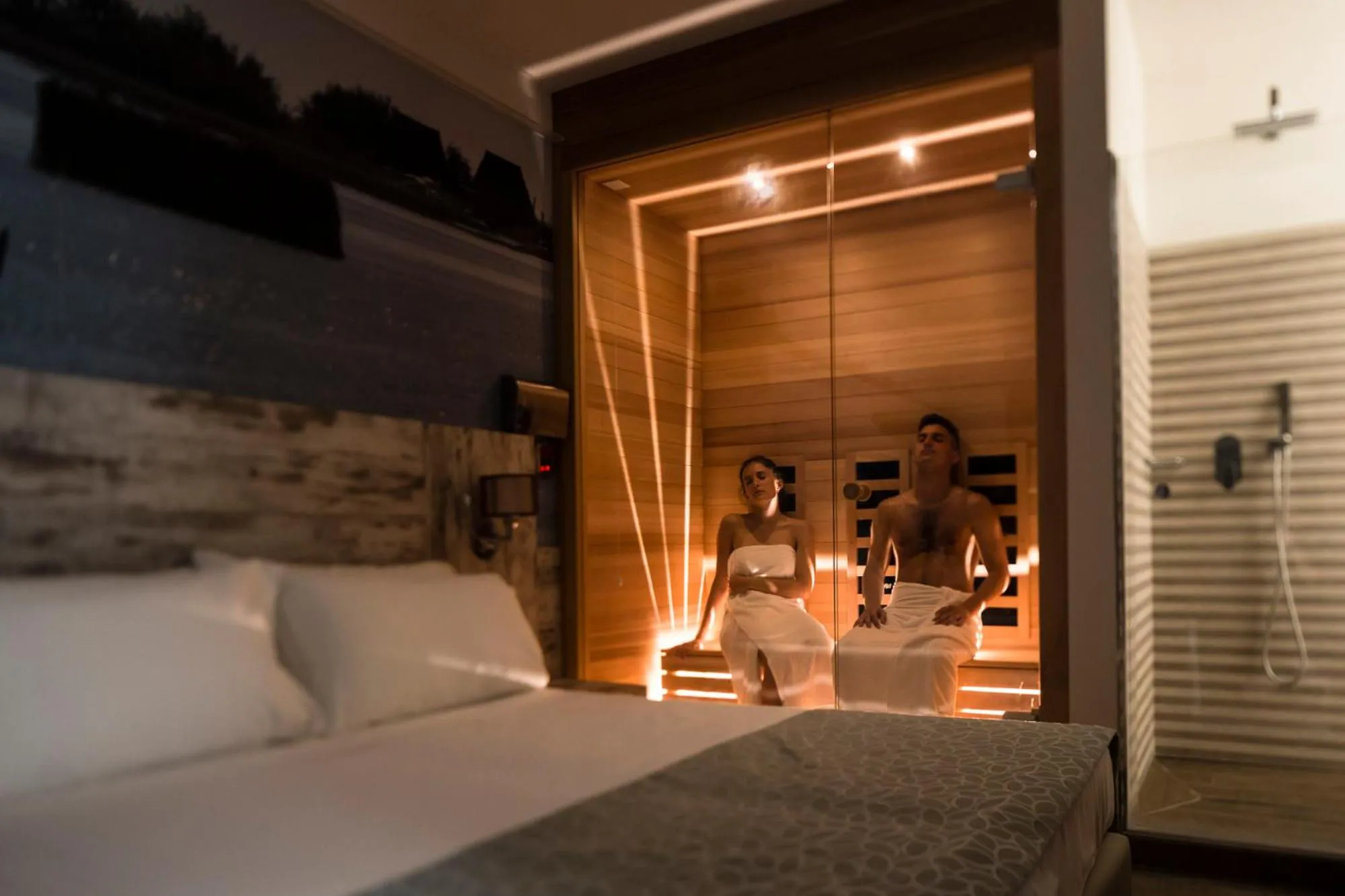 Sauna, Bed in Hotel Ambassador