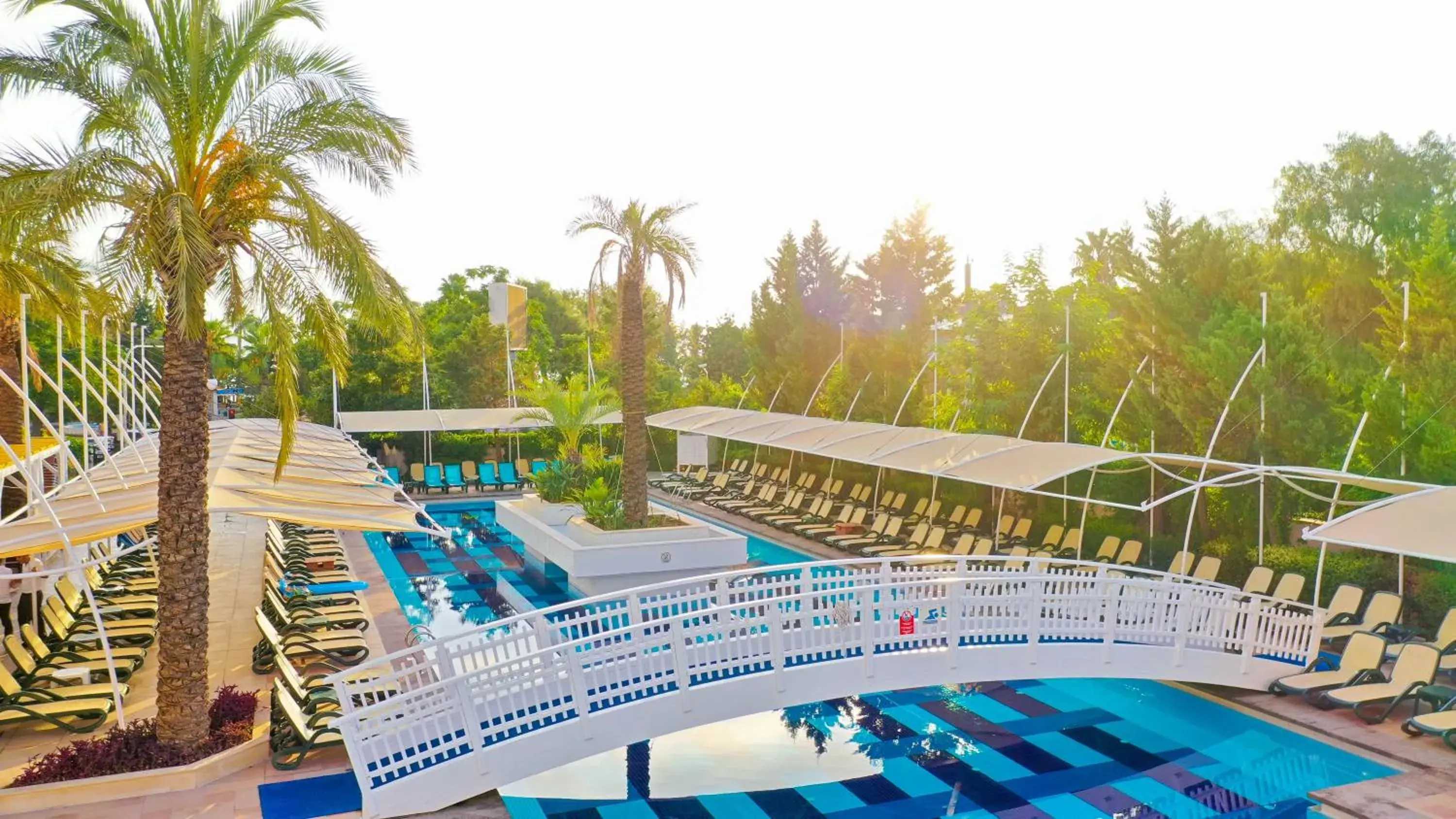 Pool view in Crystal De Luxe Resort & Spa - All Inclusive Pool view in Crystal De Luxe Resort & Spa - All Inclusive