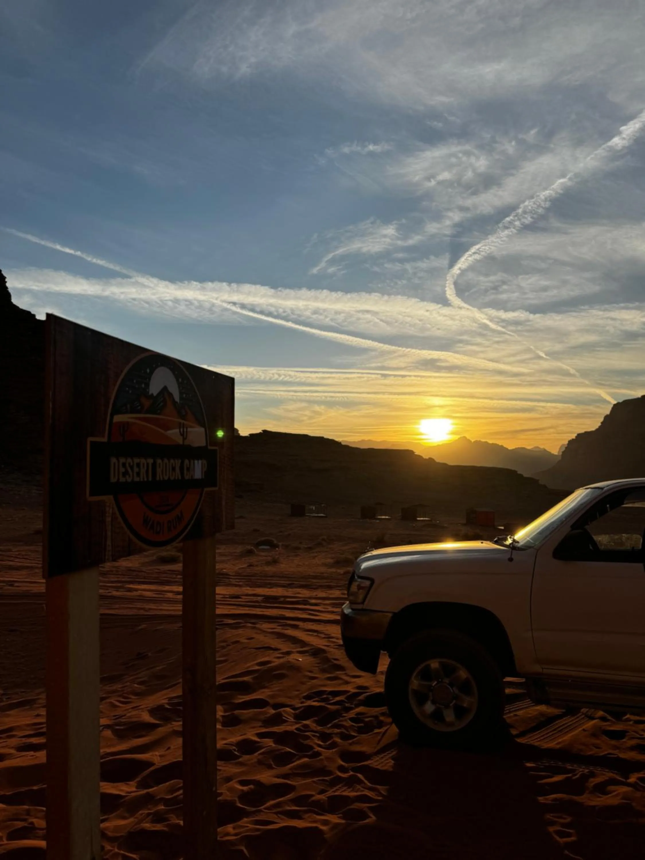 Sunset in Desert Rock camp
