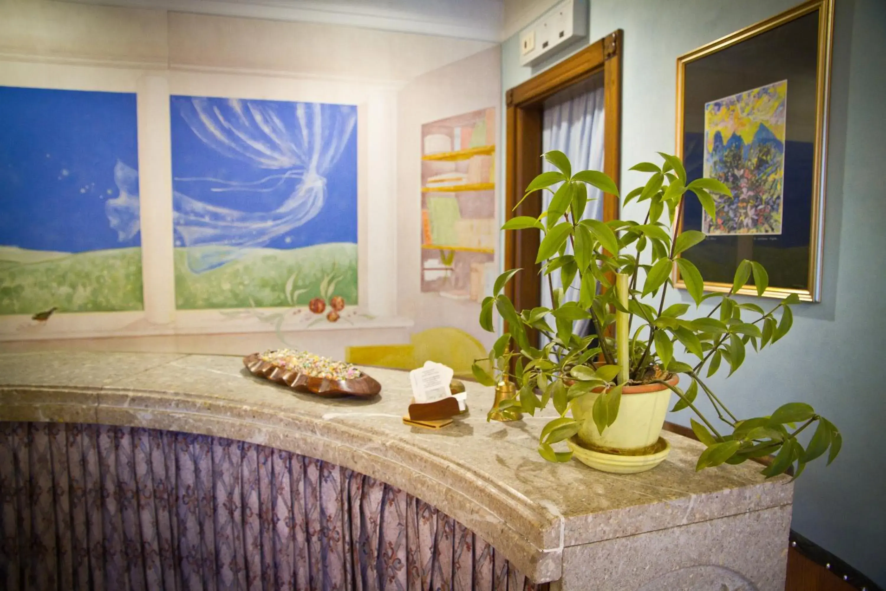 Lobby or reception in Albergo La Primula Lobby or reception in Albergo La Primula