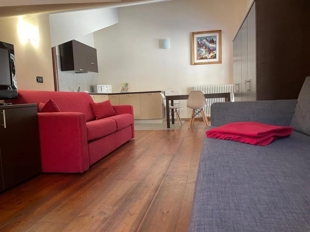 Kitchen or kitchenette, Bed in Residence Le Marmotte