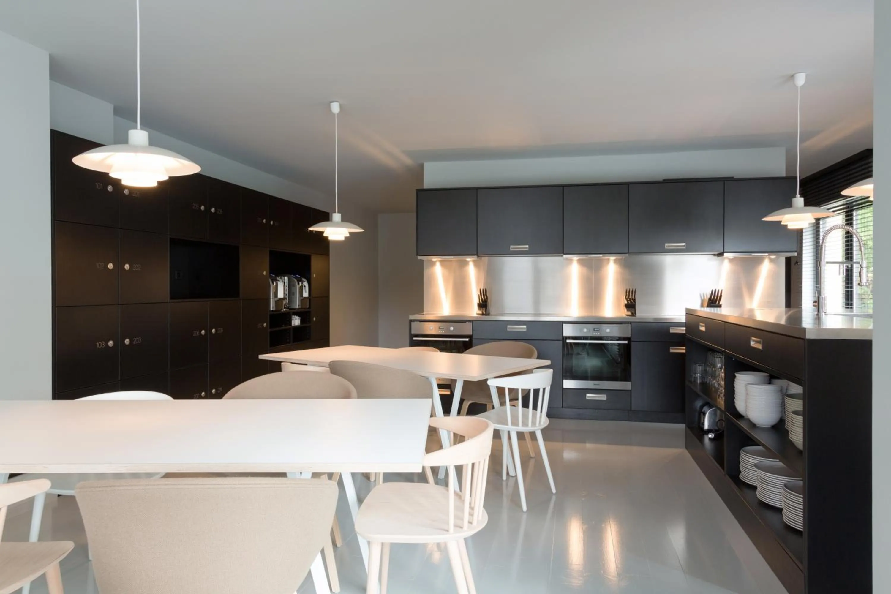 Communal kitchen in Hostellerie du Grünewald