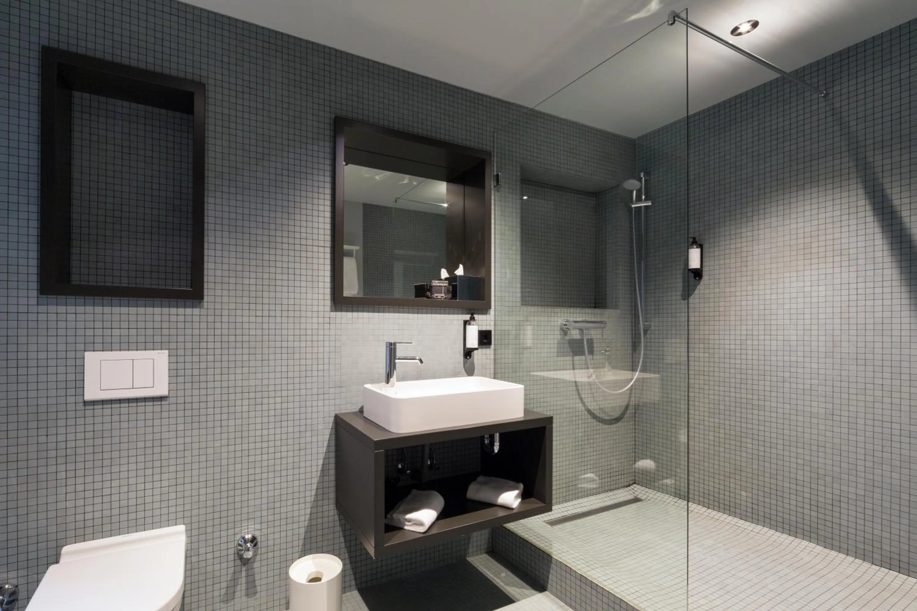 Shower in Hostellerie du Grünewald