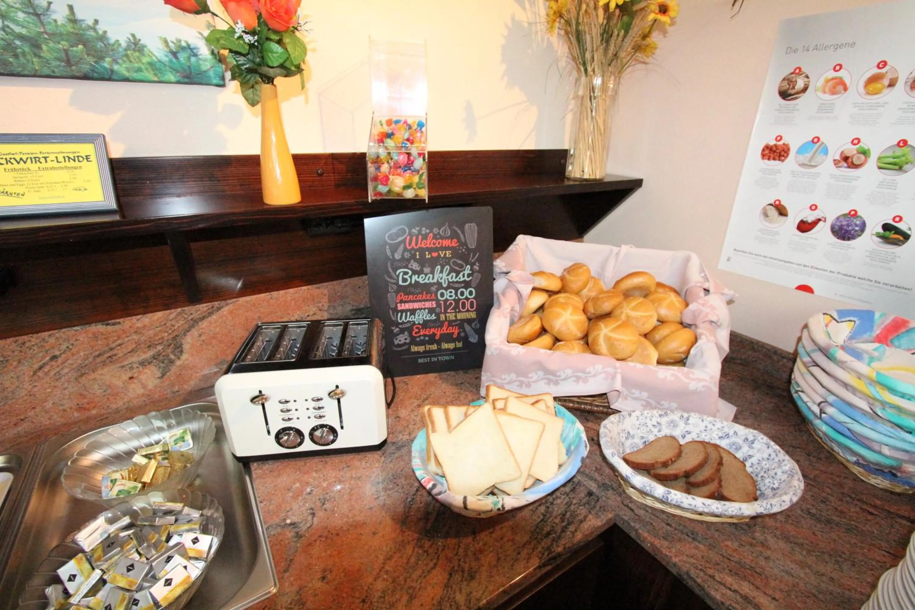 Continental breakfast in Bed & Breakfast Eckwirt