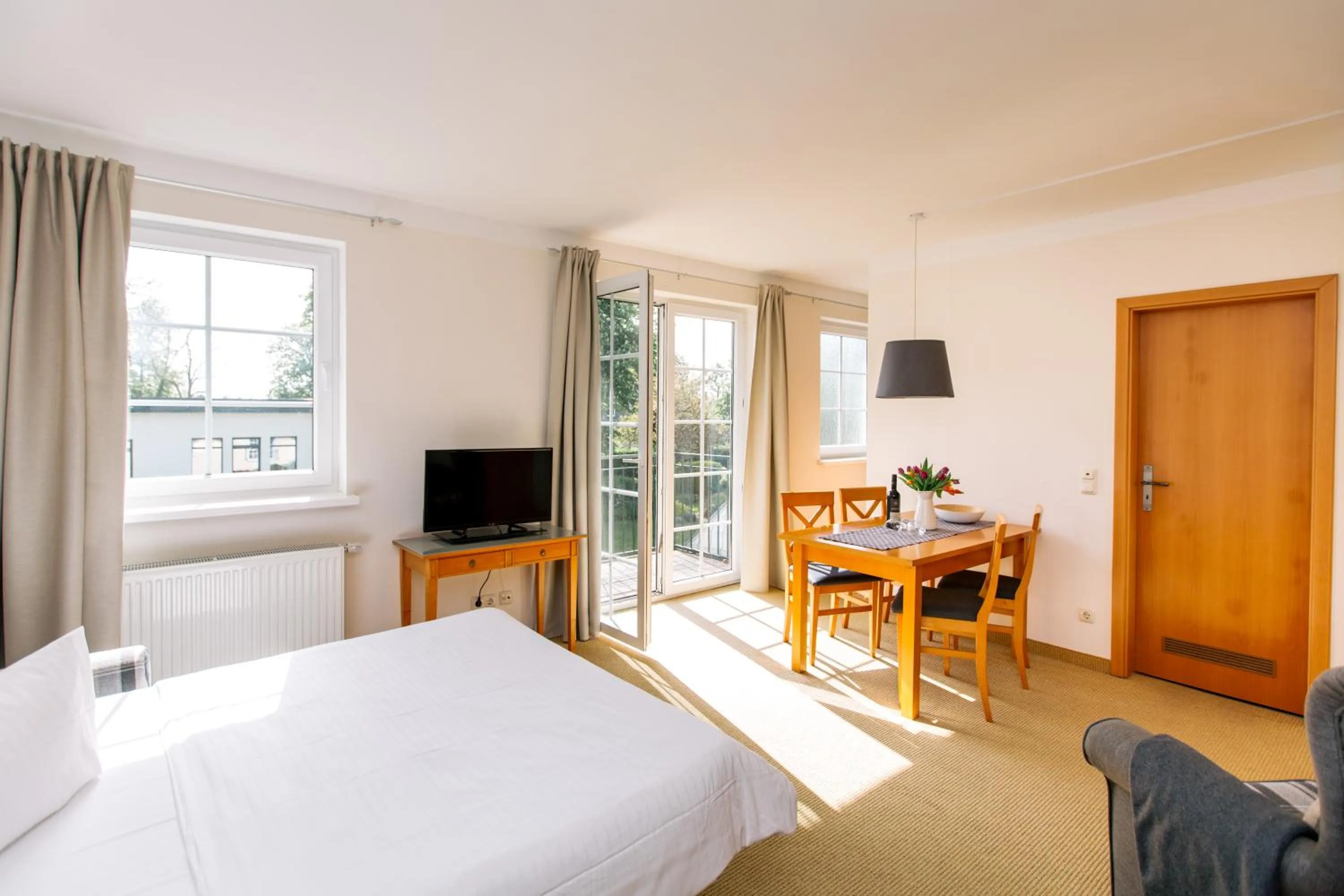 Living room, Bed in FerienResidenz MüritzPark