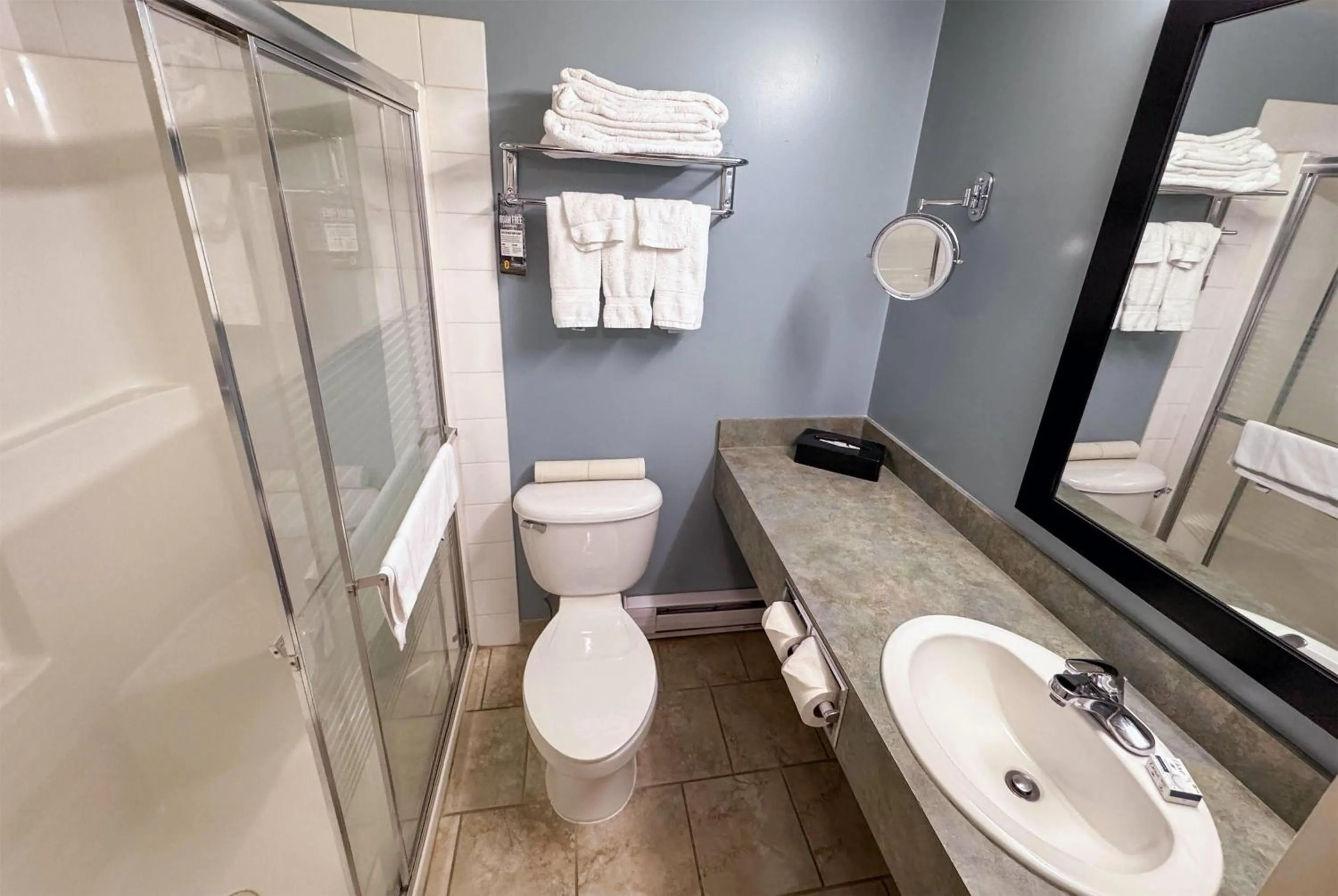 Bathroom in Super 8 by Wyndham Edmonton South