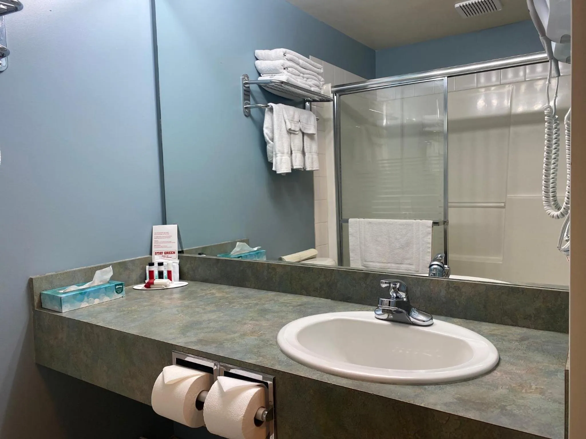 Bathroom in Super 8 by Wyndham Edmonton South