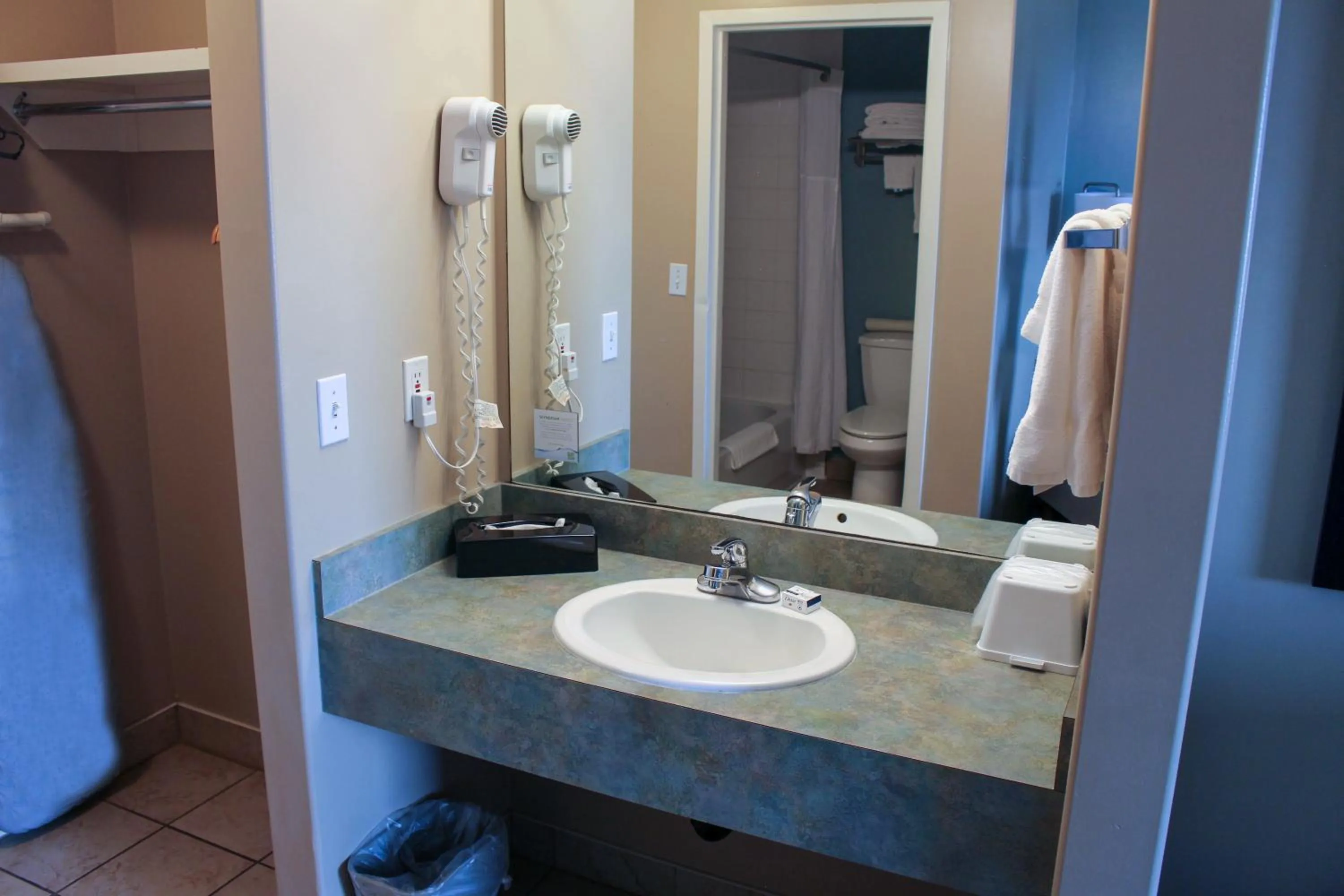 Bathroom in Super 8 by Wyndham Edmonton South